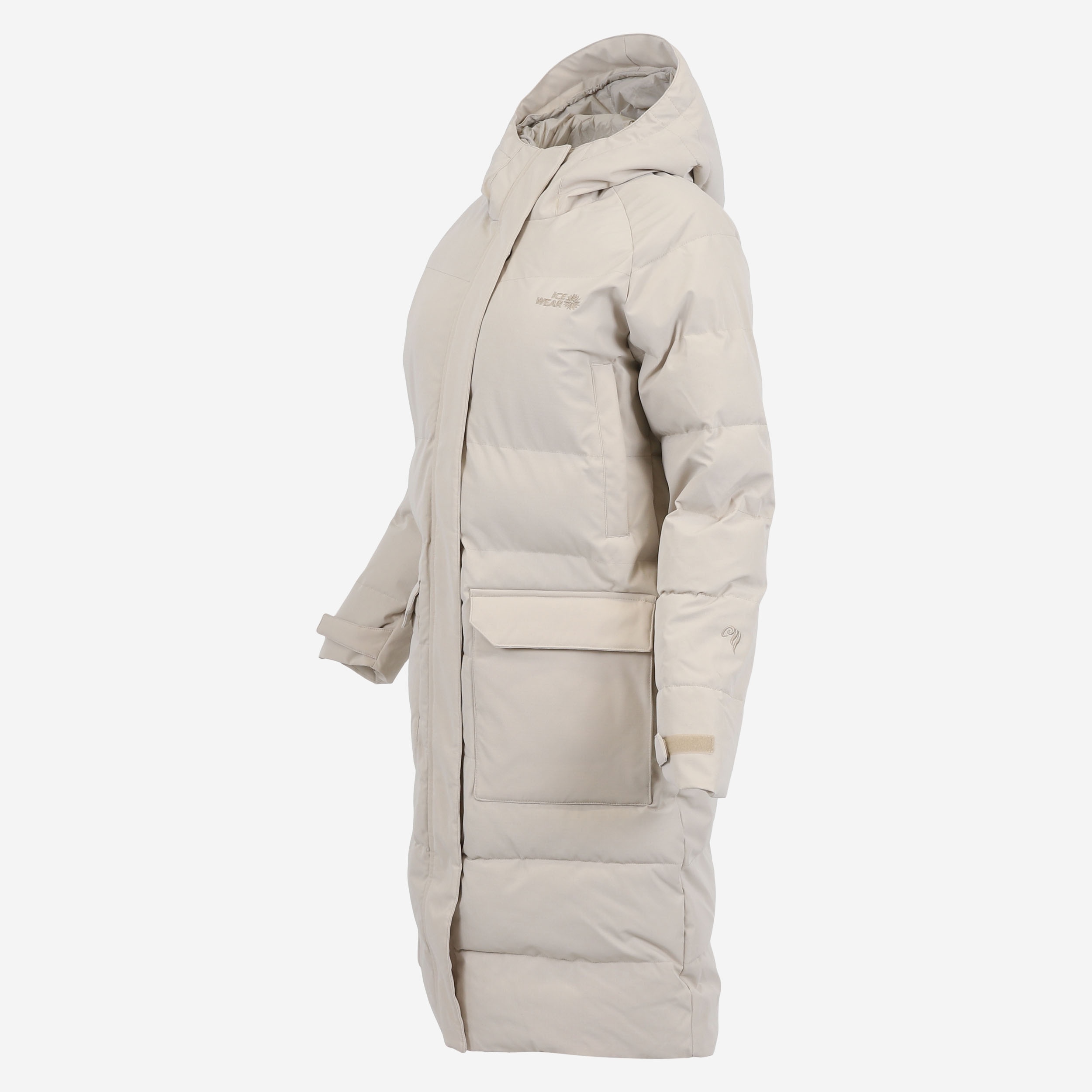 Fönn women´s long parka insulated with Icelandic wool