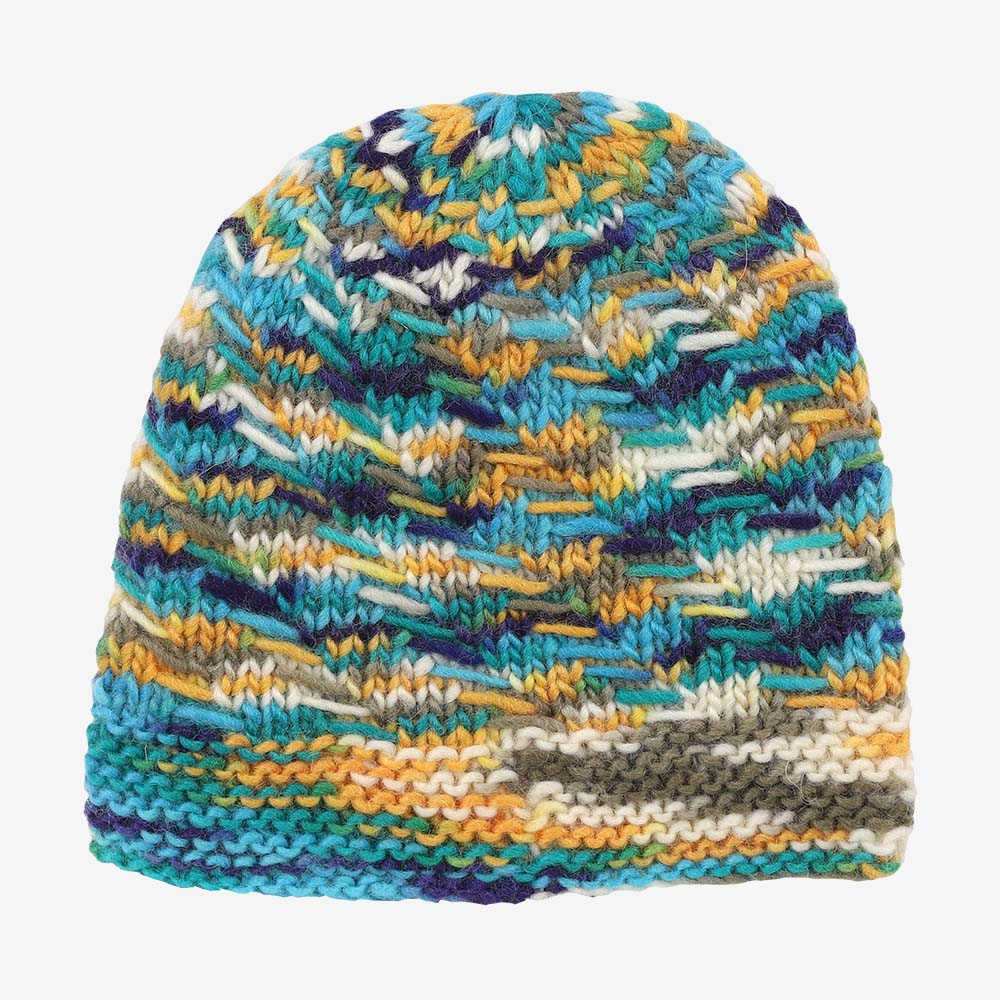 ARNEY handprjónuð ullarhúfa 