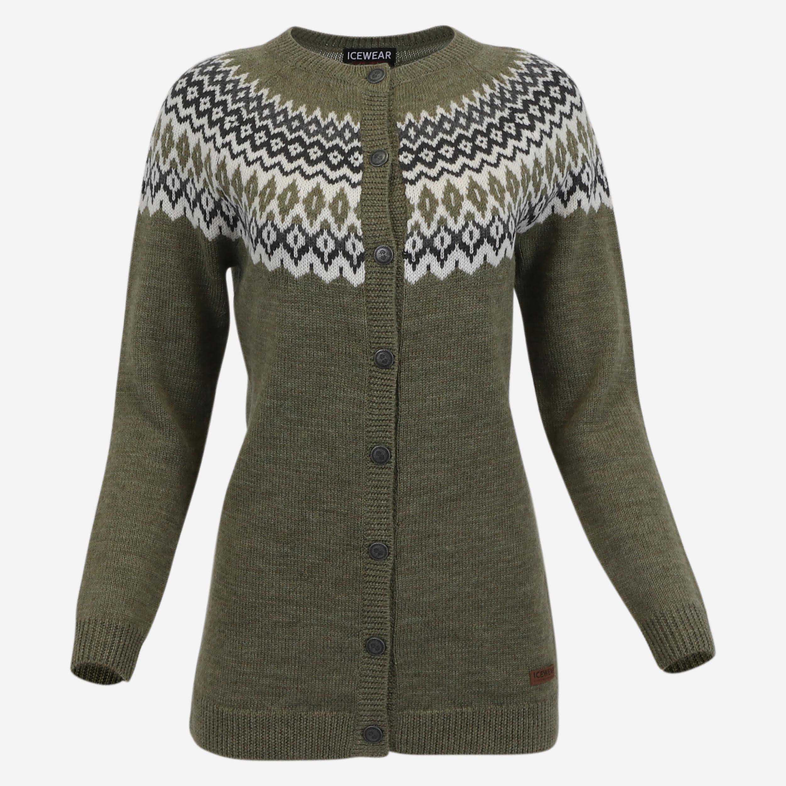 Ásthildur buttoned merino long sweater
