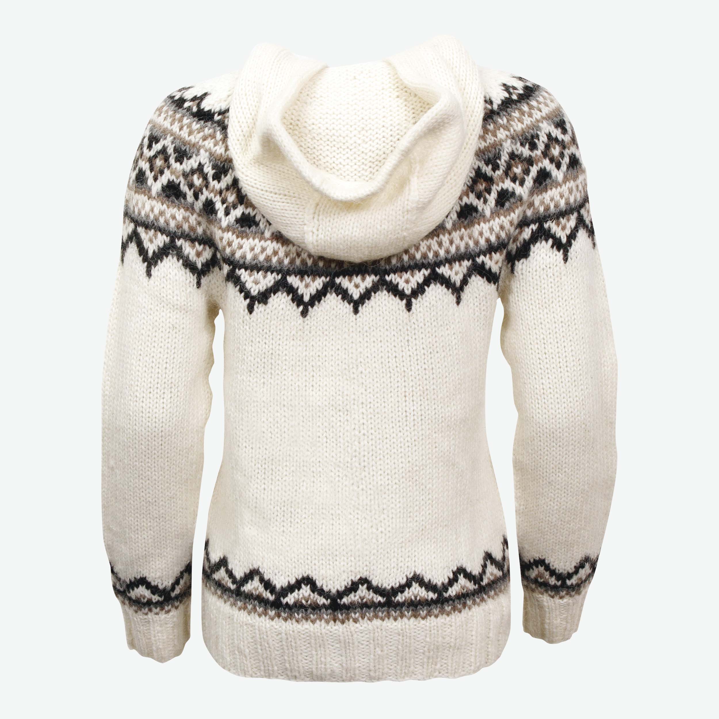 Brynja Icelandic wool jumper with zip and hood