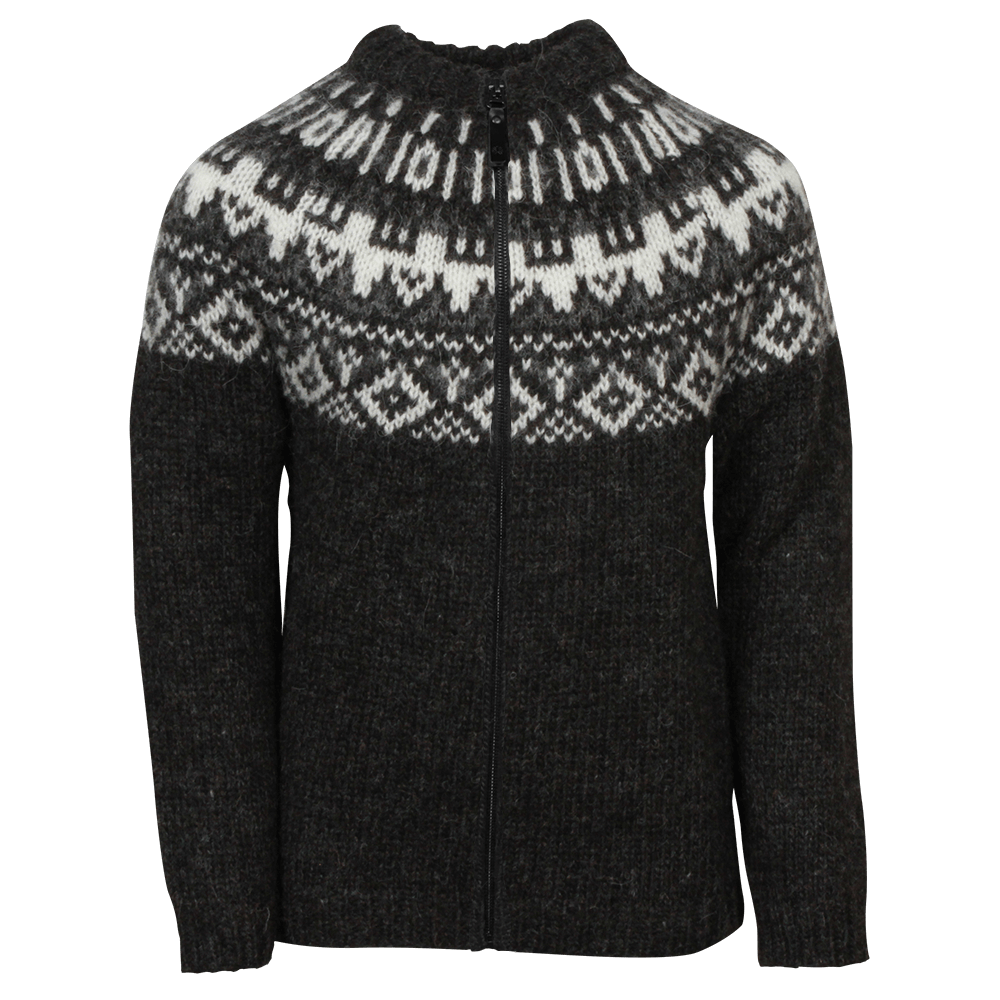 Elmar pull en laine Islandaise á zip pour enfants