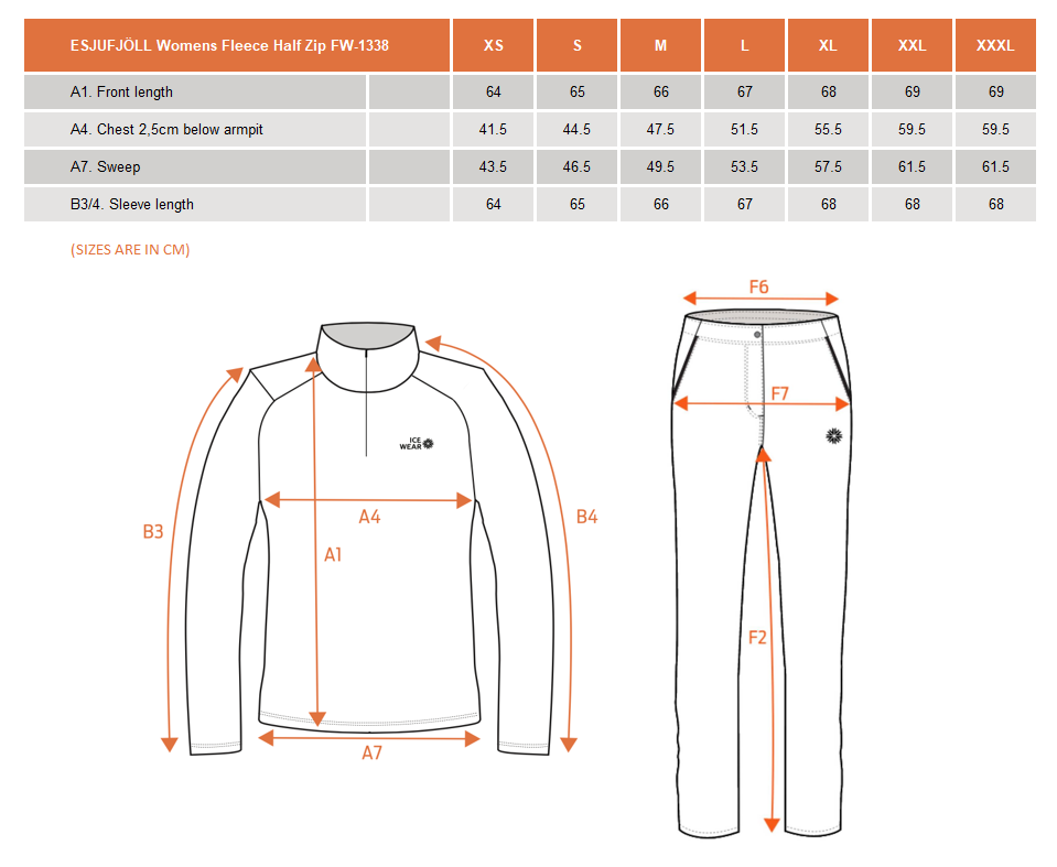 Esjufjöll Polaire avec Demi-Zip pour Femmes