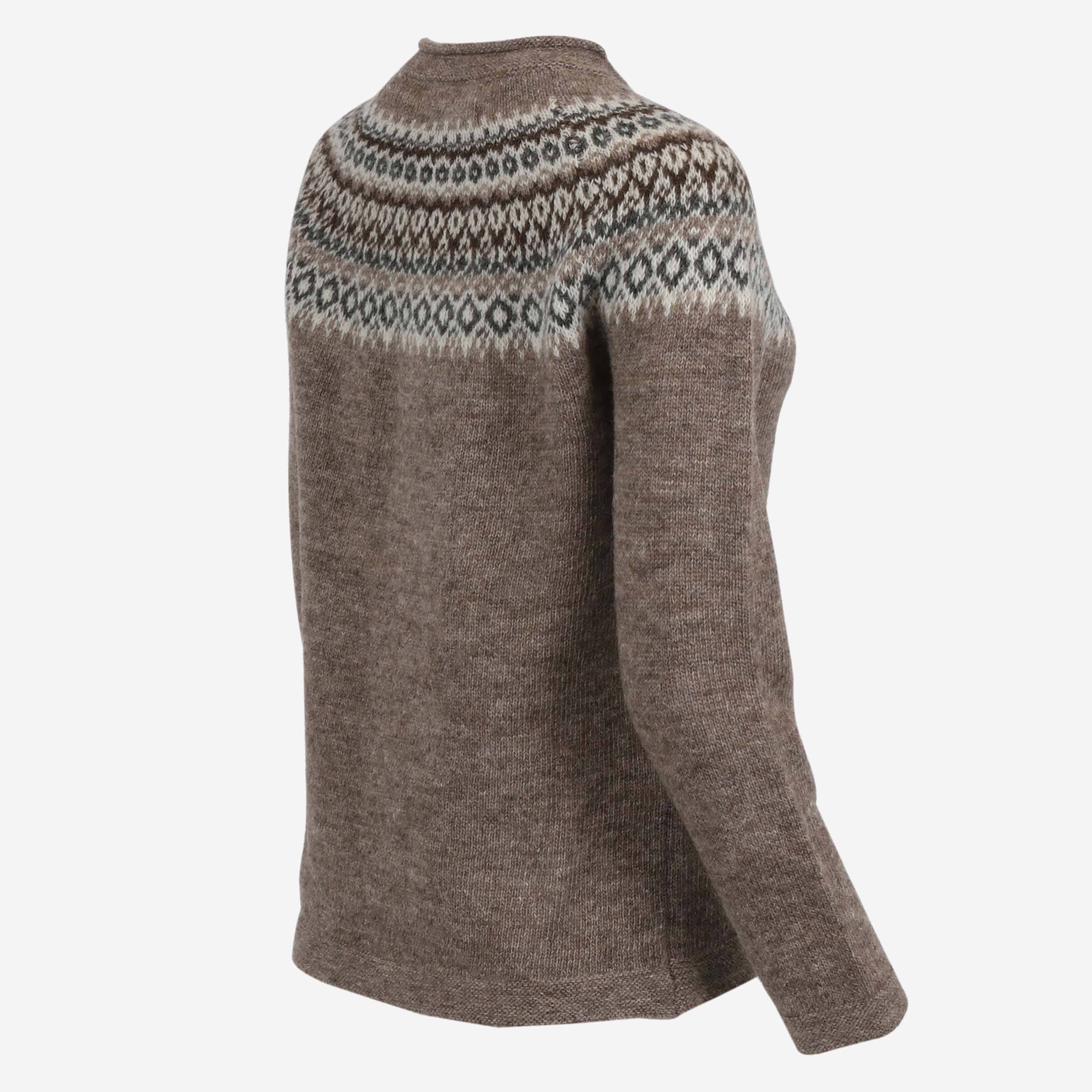 Fagradalsfjall hneppt íslensk ullarpeysa kvennasnið