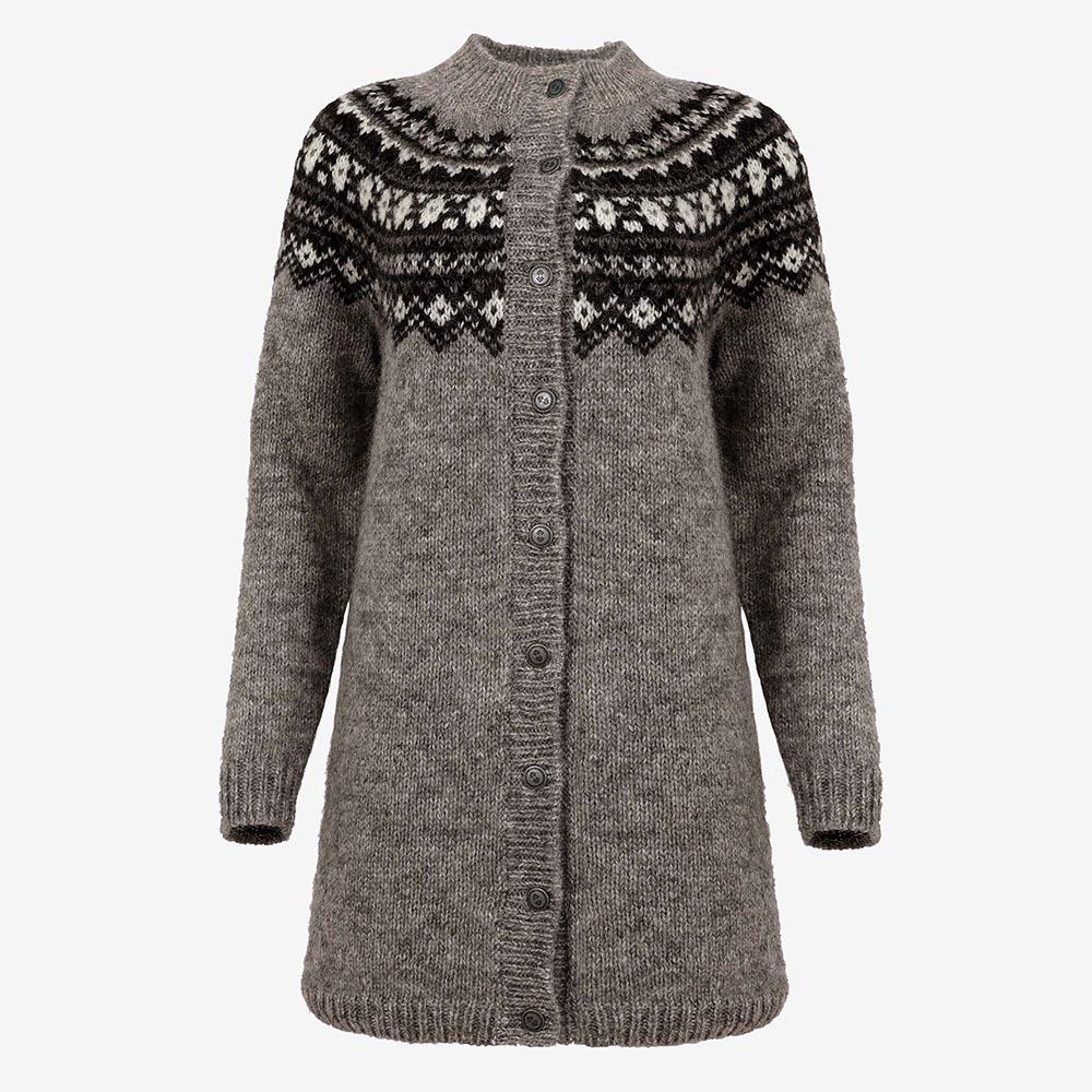 Fróðný long wool cardigan 