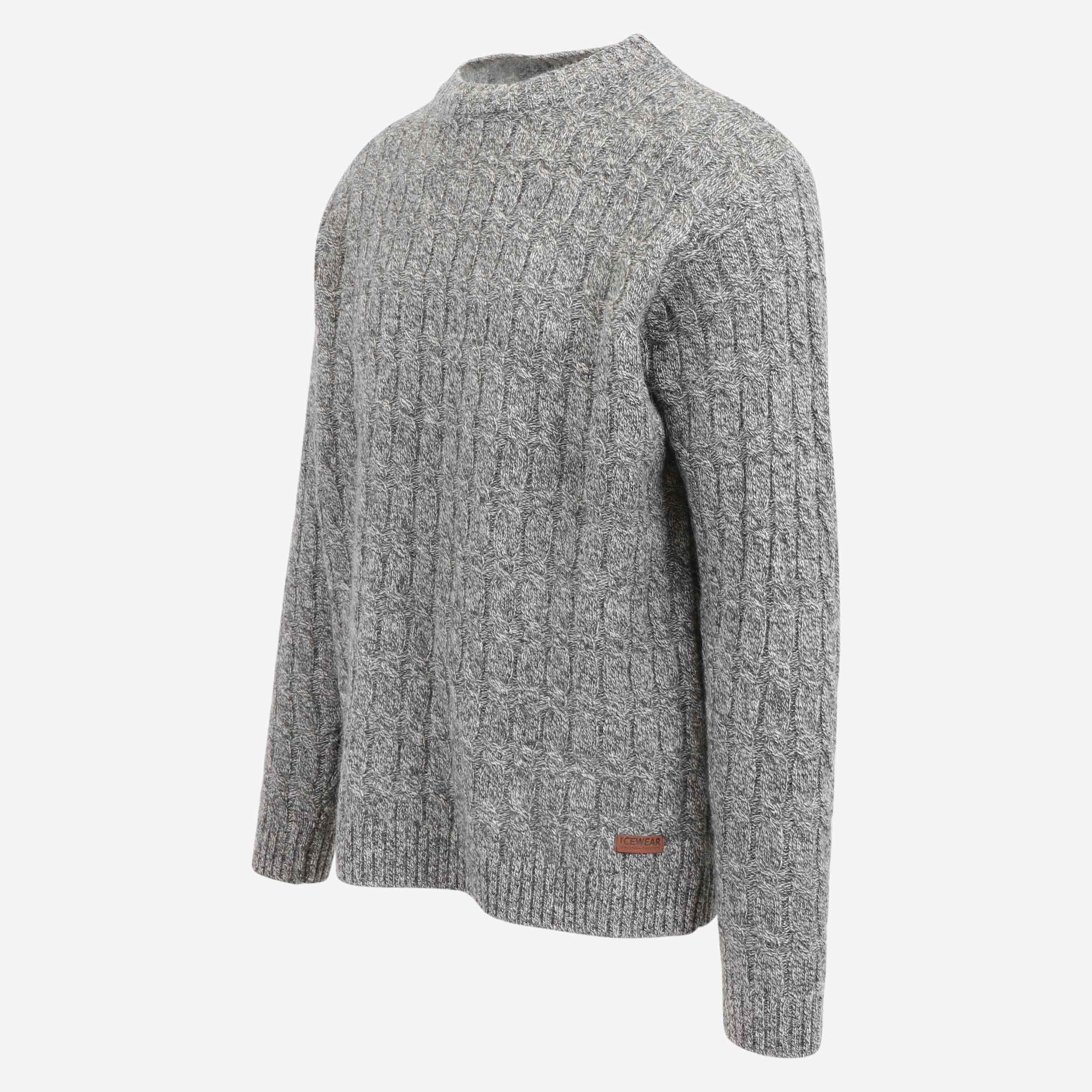 Hraunfjall cable knit wool sweater