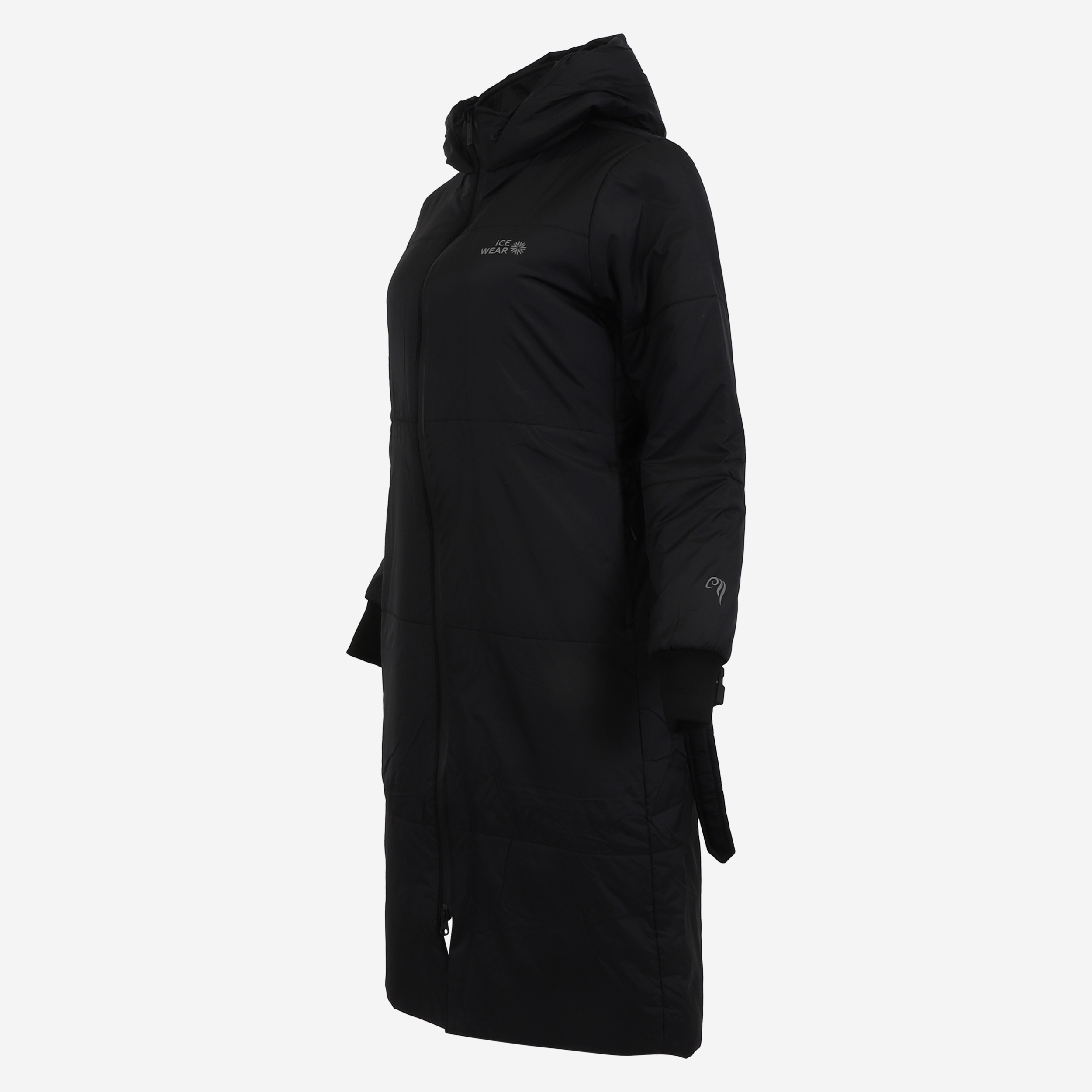 HVALEYRARHRAUN hooded wool insulated coat
