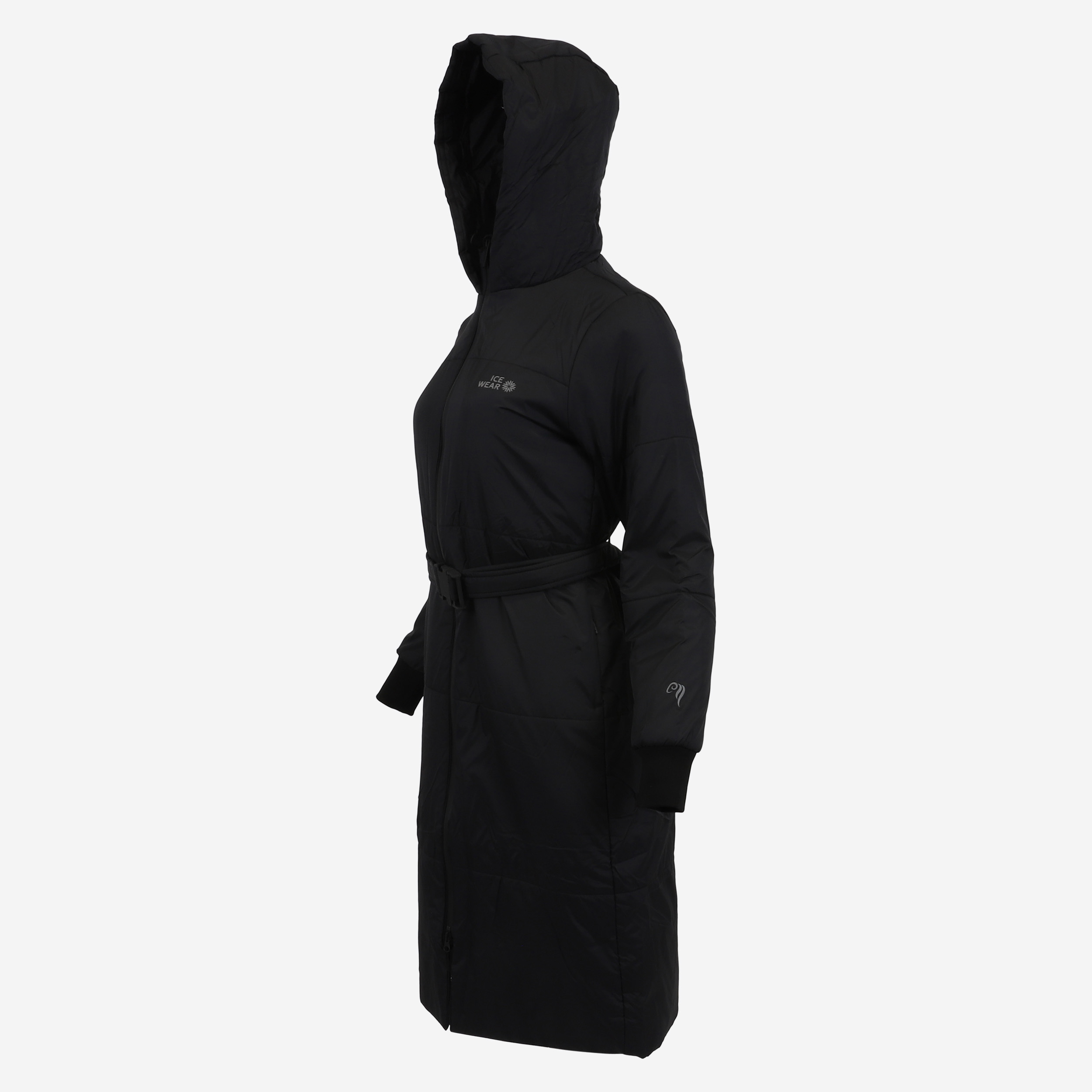 HVALEYRARHRAUN hooded wool insulated coat