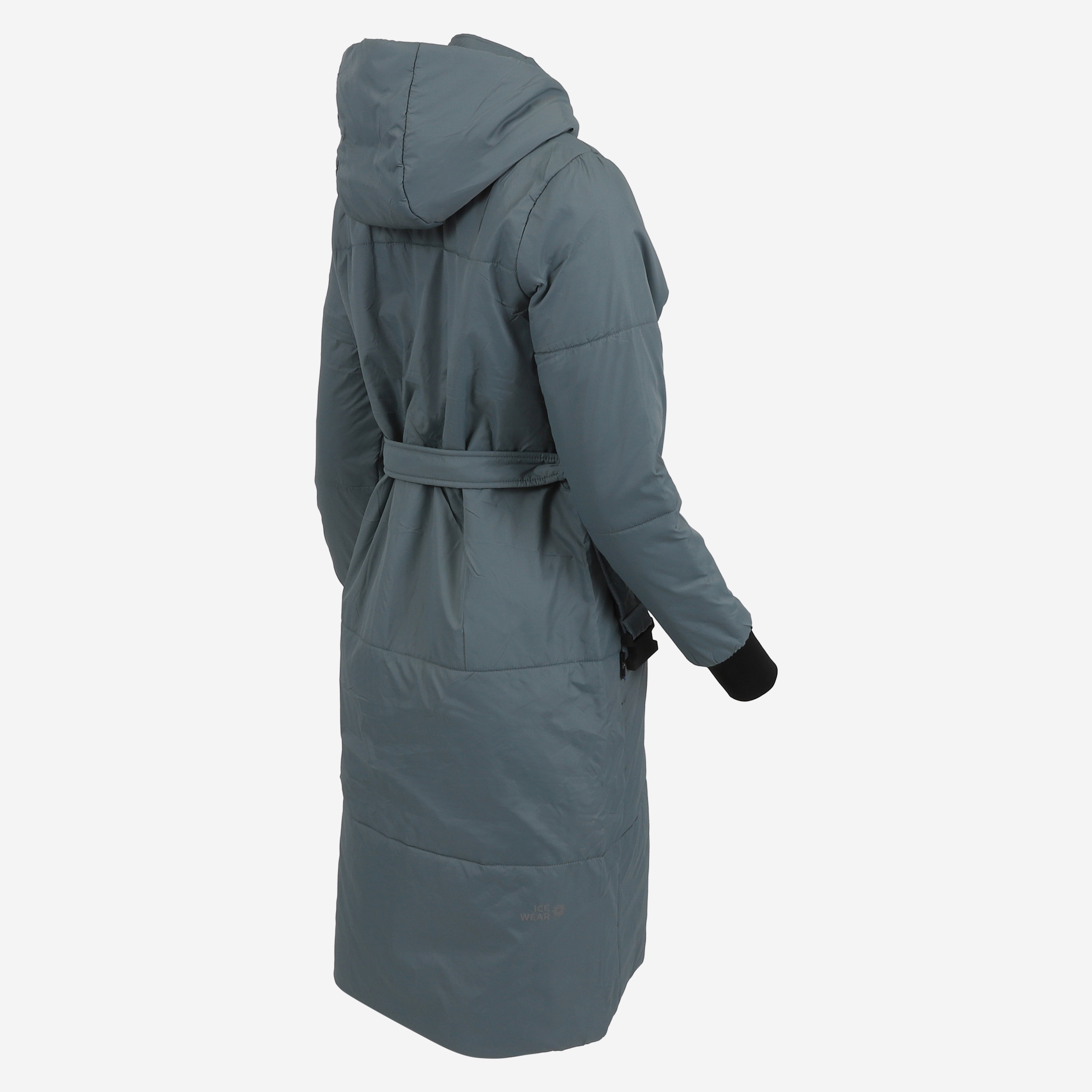 HVALEYRARHRAUN hooded wool insulated coat