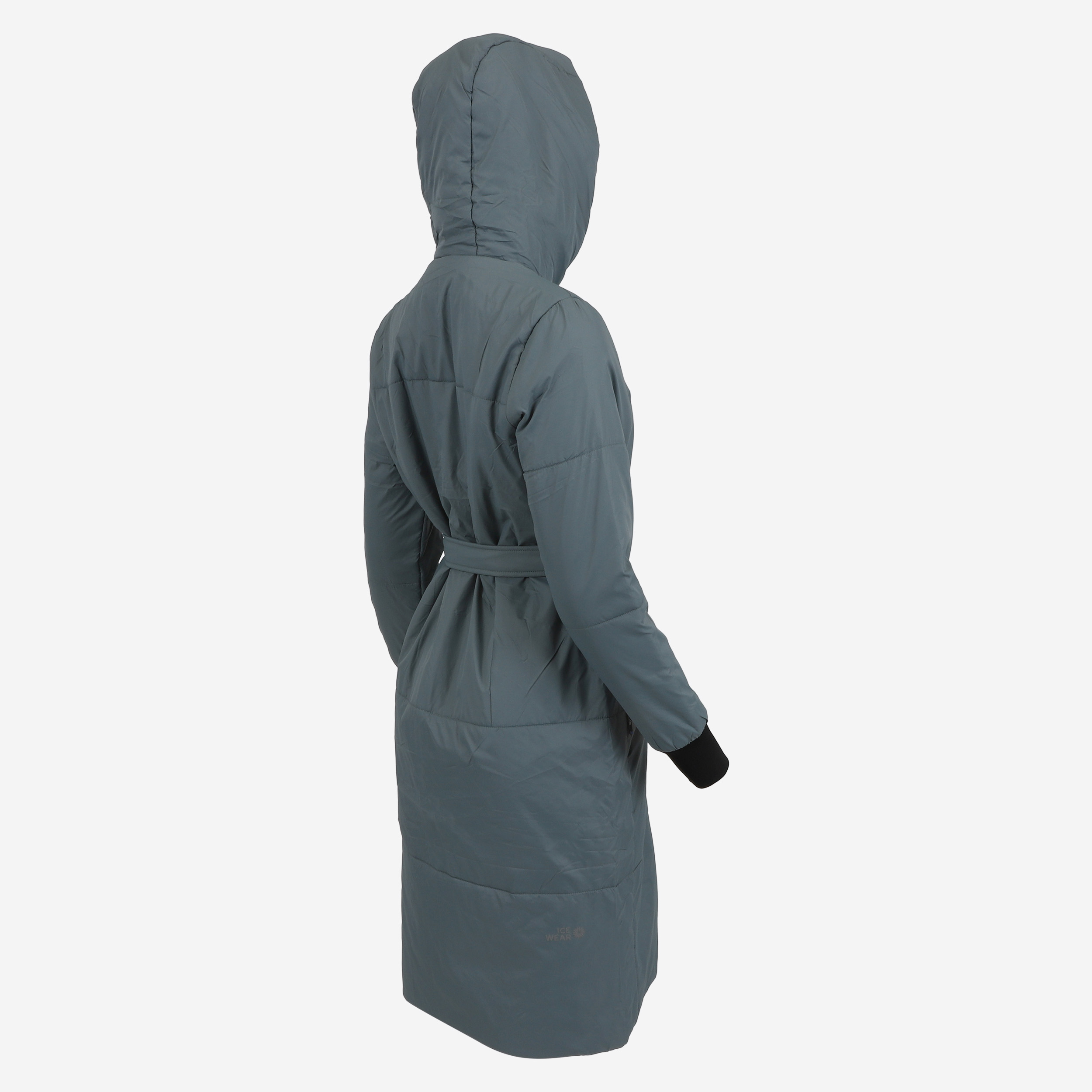 HVALEYRARHRAUN hooded wool insulated coat