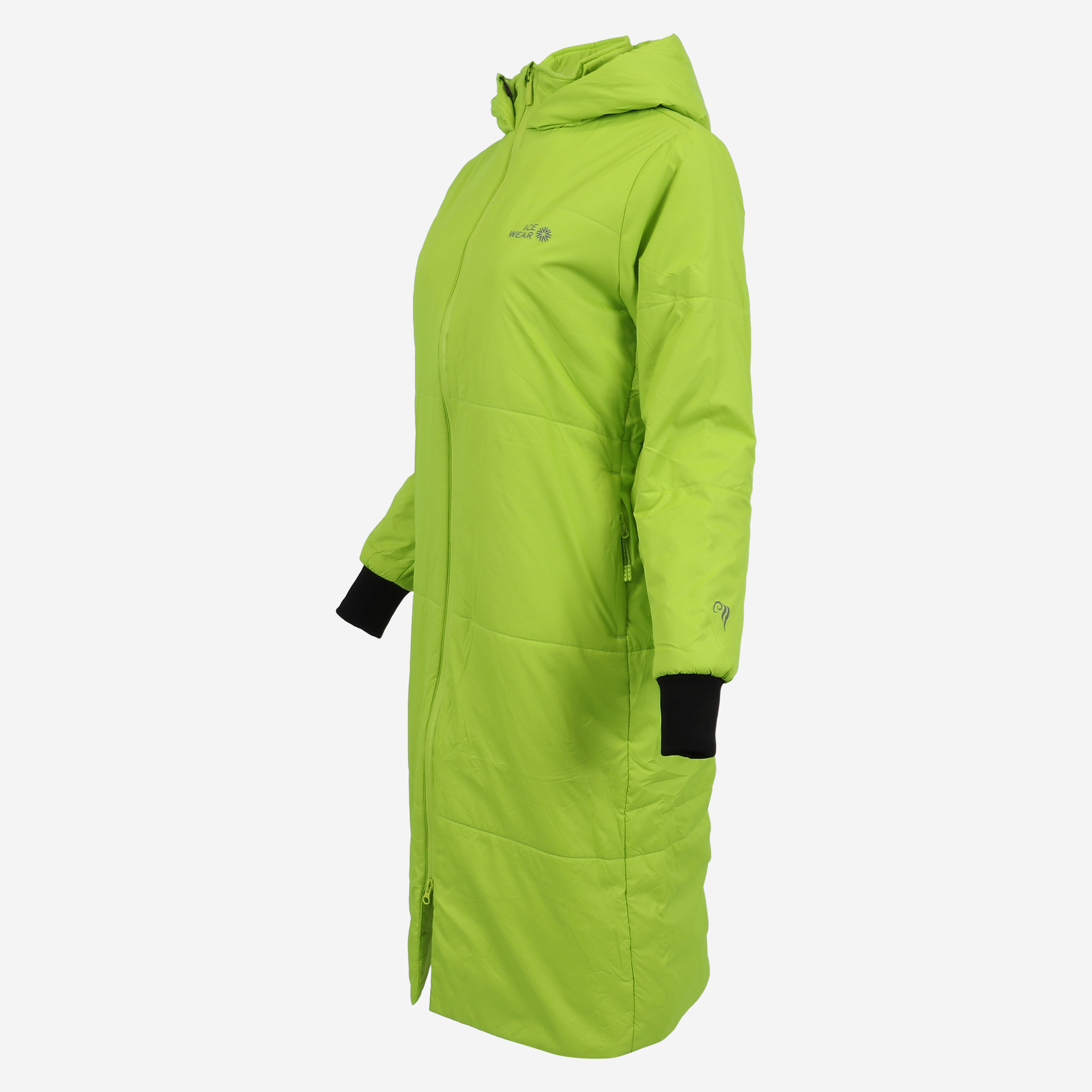 HVALEYRARHRAUN hooded wool insulated coat