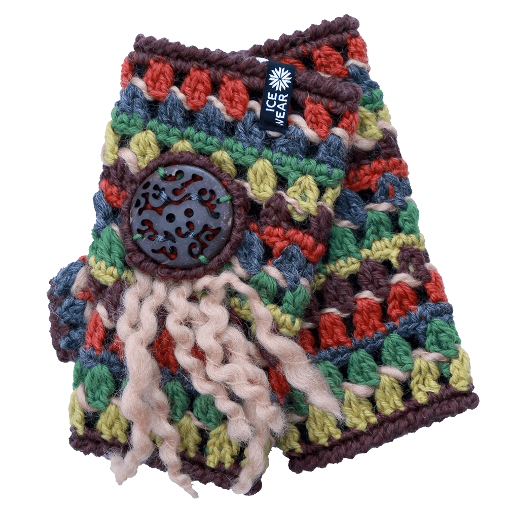 Laufey Mitaines en laine faites main au crochet