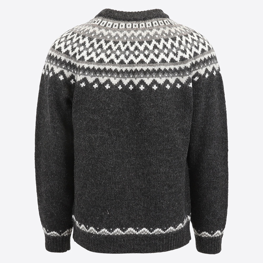 Skjaldbreiður wollpullover mit isländischem muster