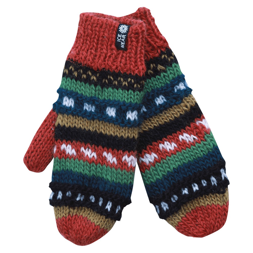 Magney Mitaines en laine tricotés main