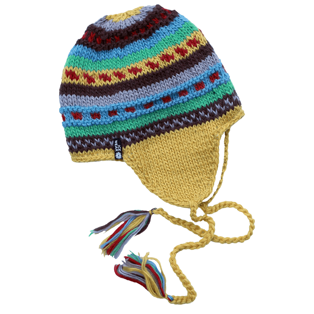 MAGNEY 手工针织羊毛帽带耳罩