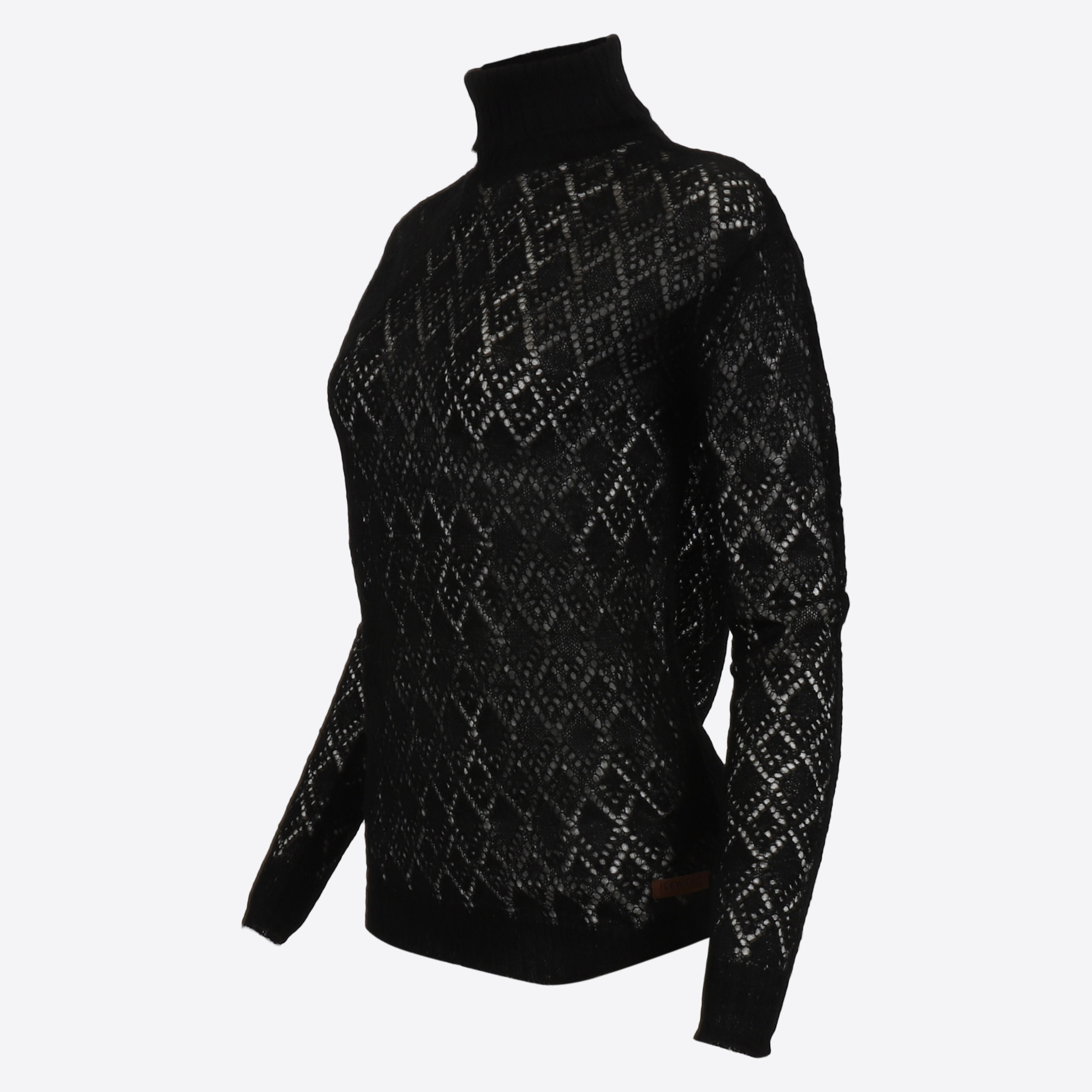 Móar knitted lace turtleneck sweater