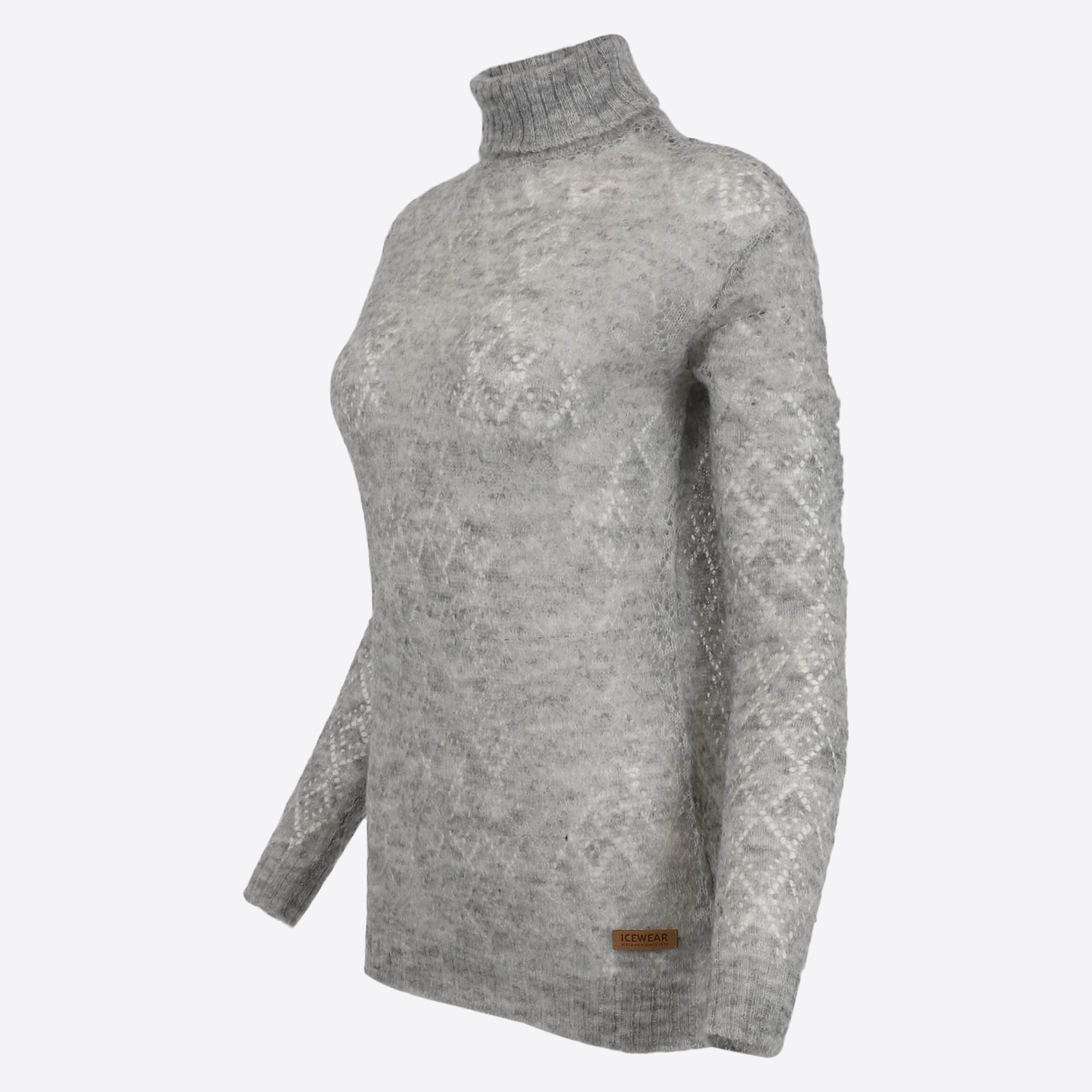 MÓAR镂空高领混纺羊毛衫