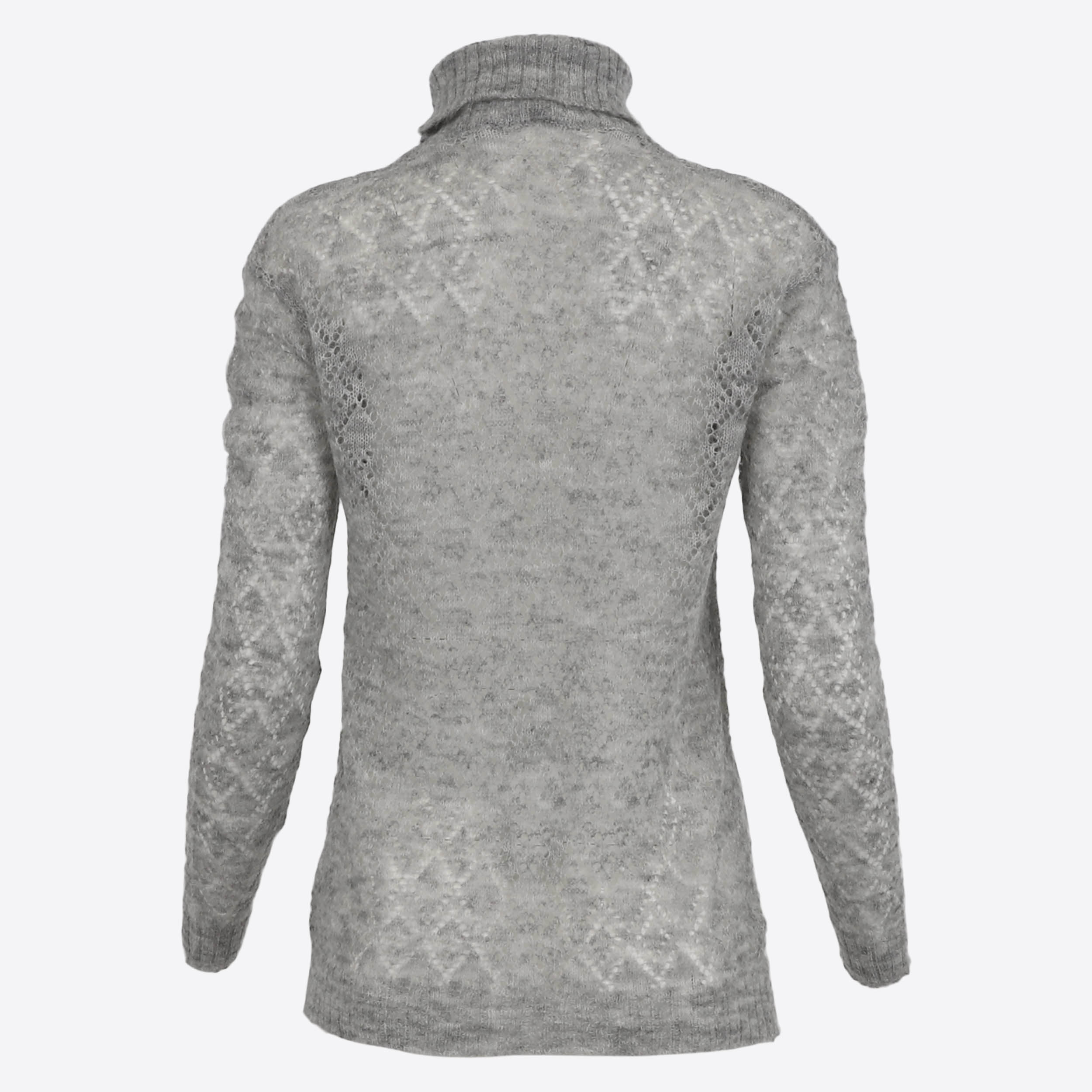 MÓAR镂空高领混纺羊毛衫