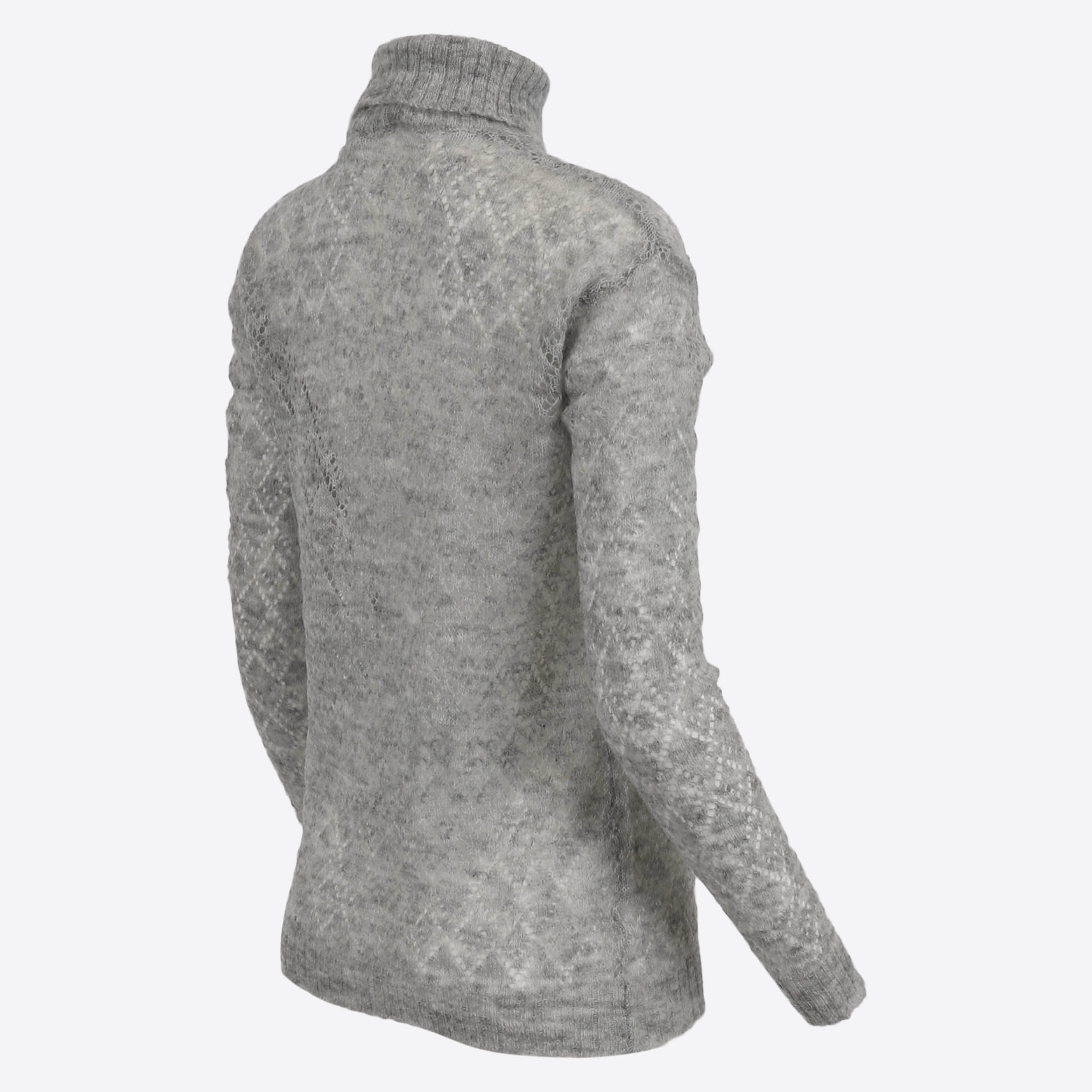 MÓAR镂空高领混纺羊毛衫