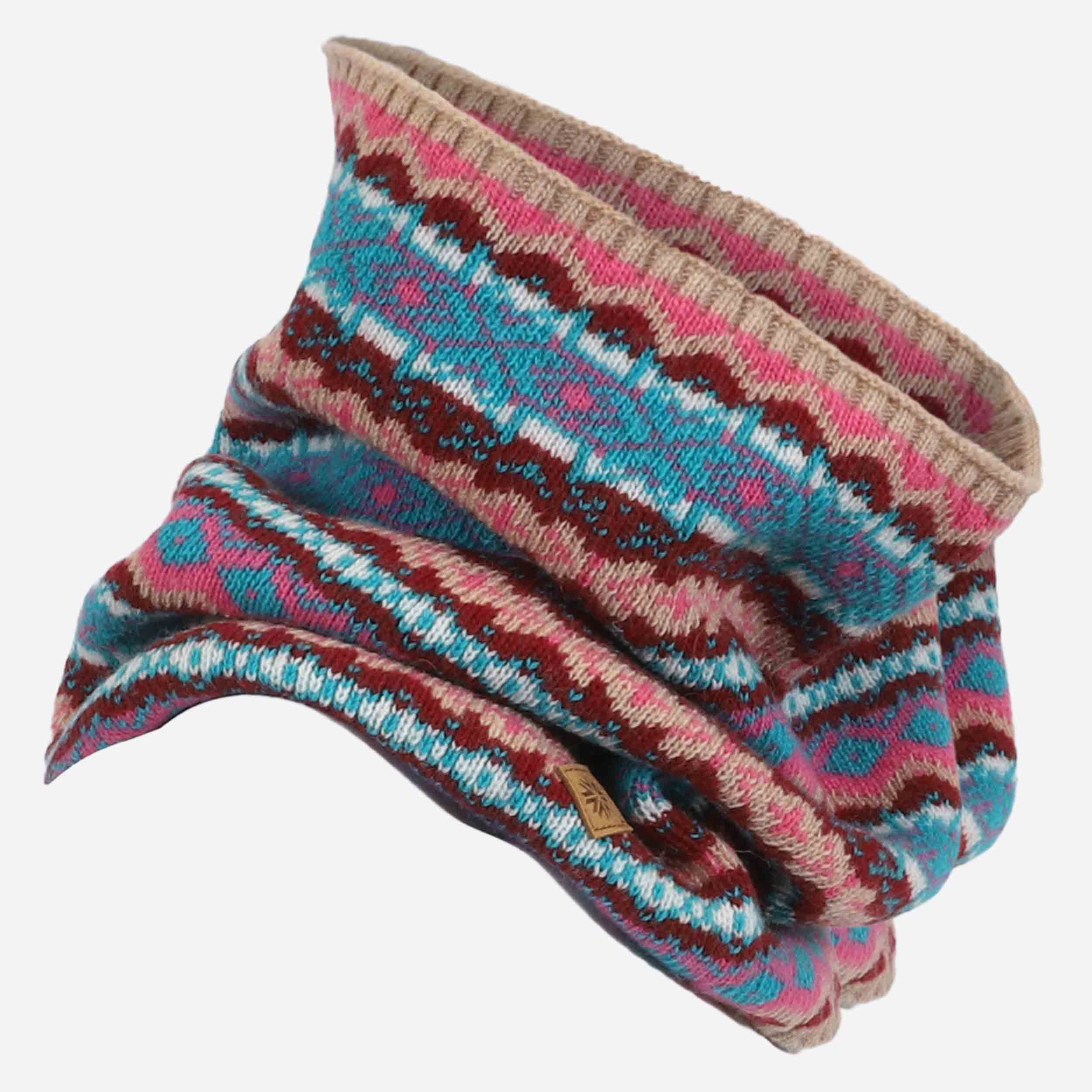 SKRÚÐUR混纺羊毛护脖围巾 