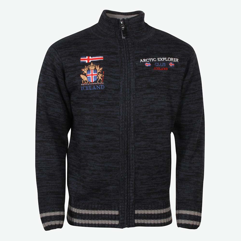 Thor zipped sweater with embroidered flag