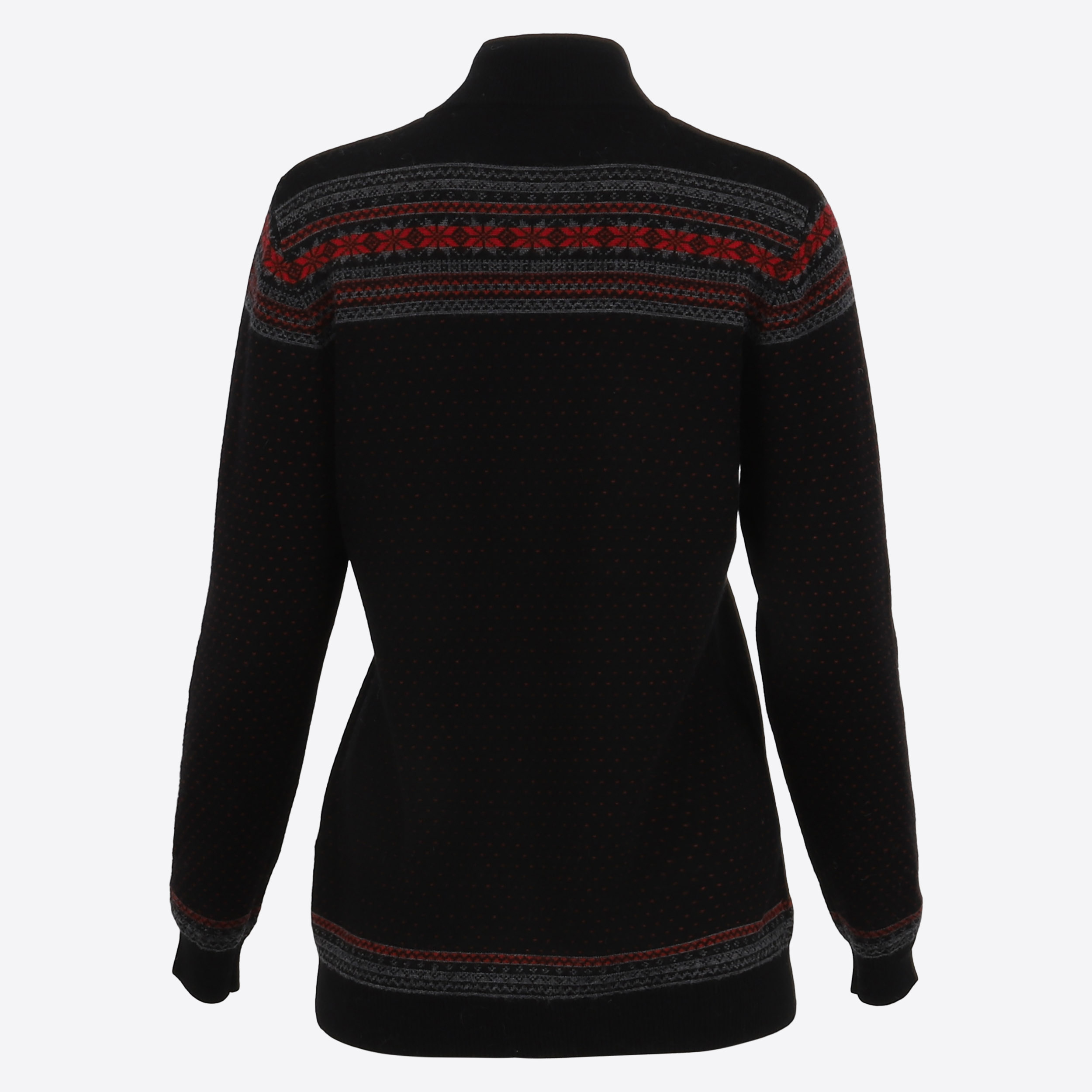 Heimaey zipped Nordic wool sweater