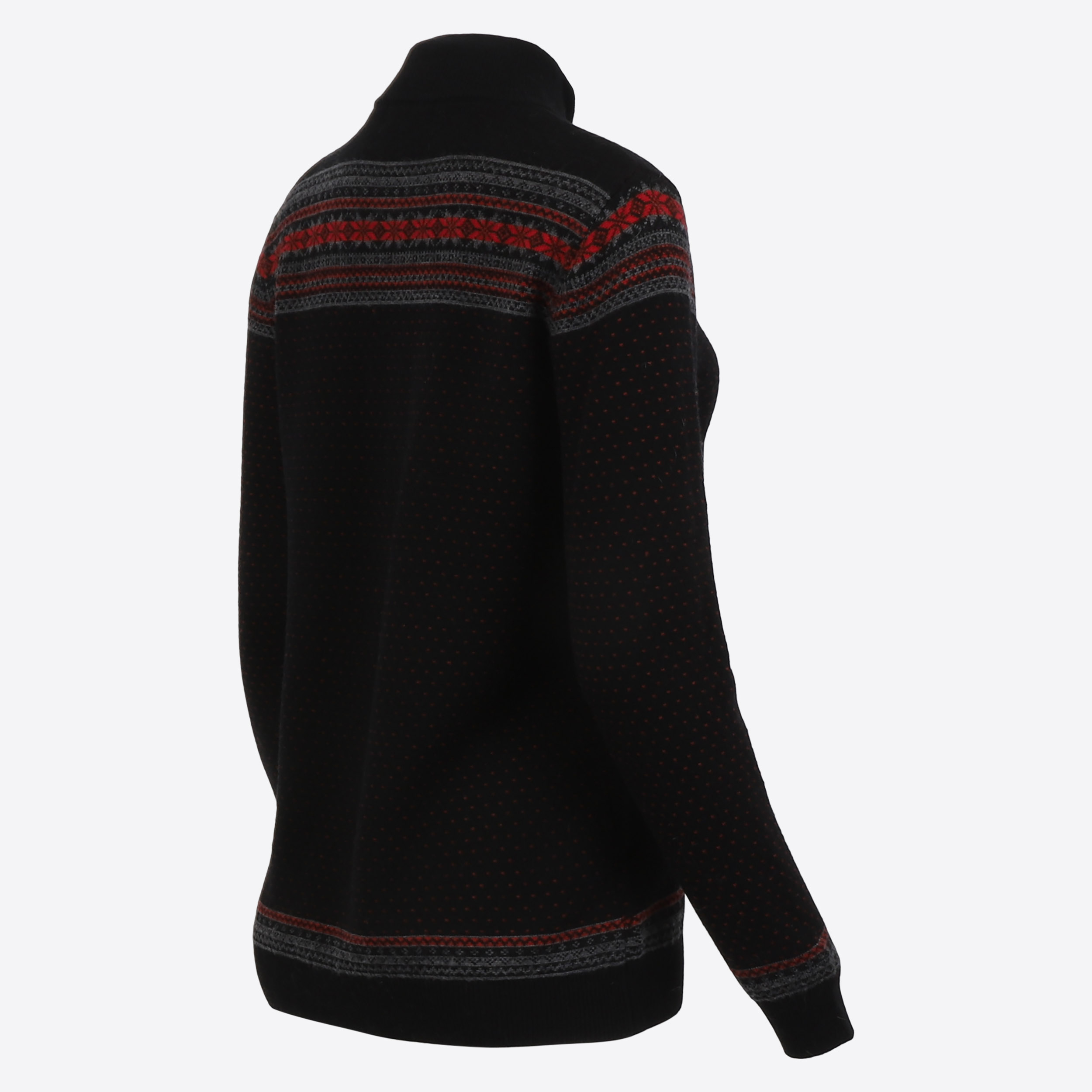Heimaey zipped Nordic wool sweater