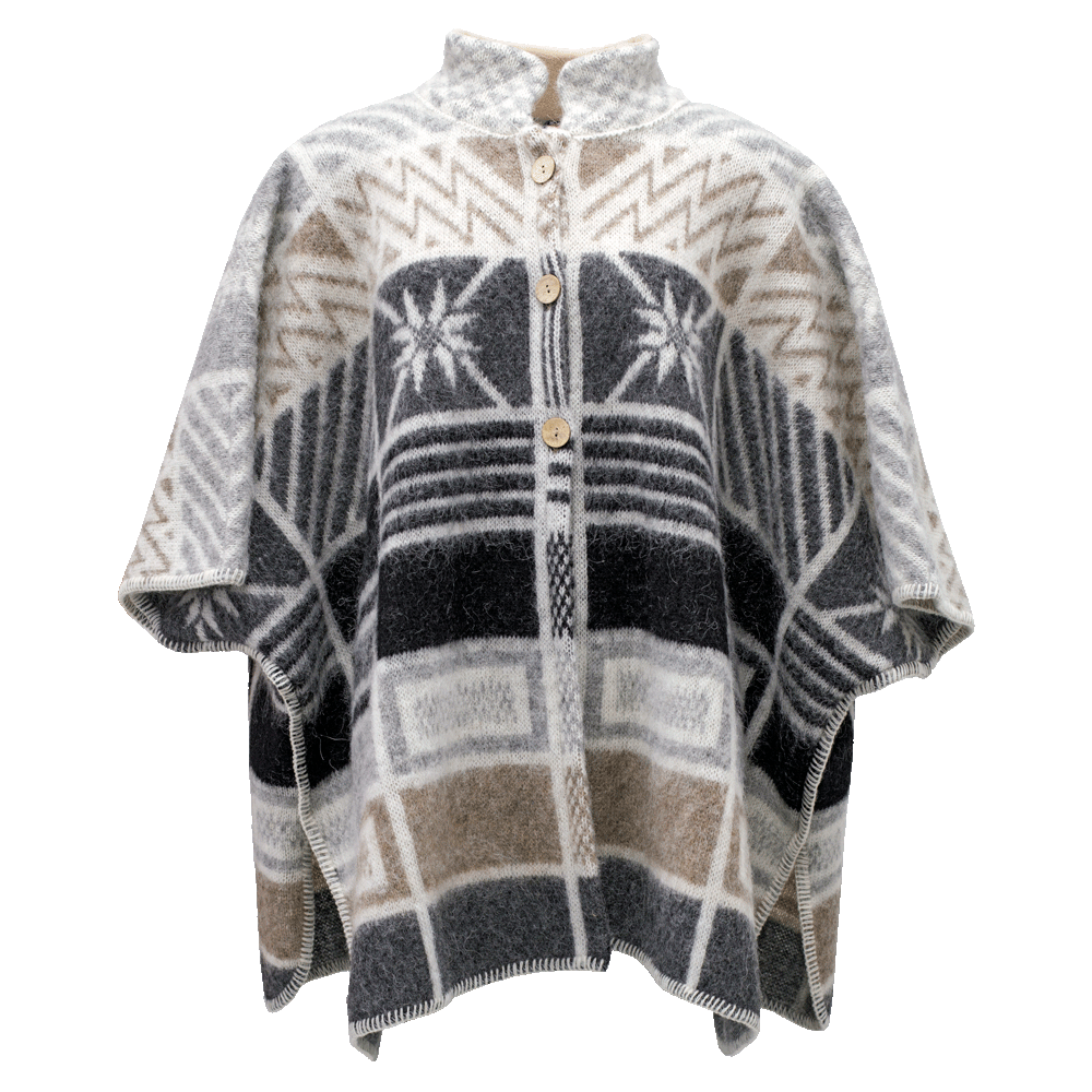 Ása 冰岛纯羊毛带袖披肩 