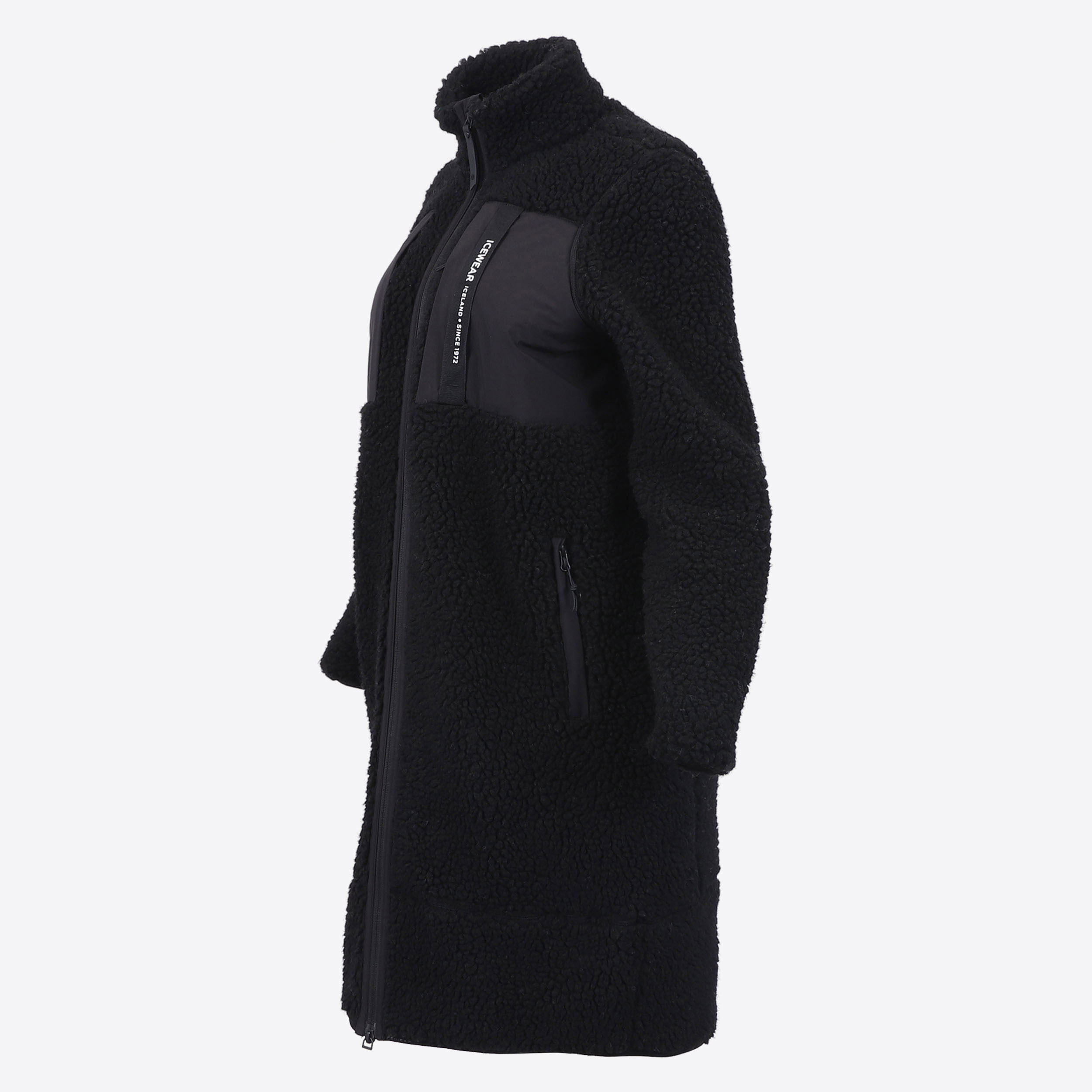 Hergilsey sherpa wool long coat