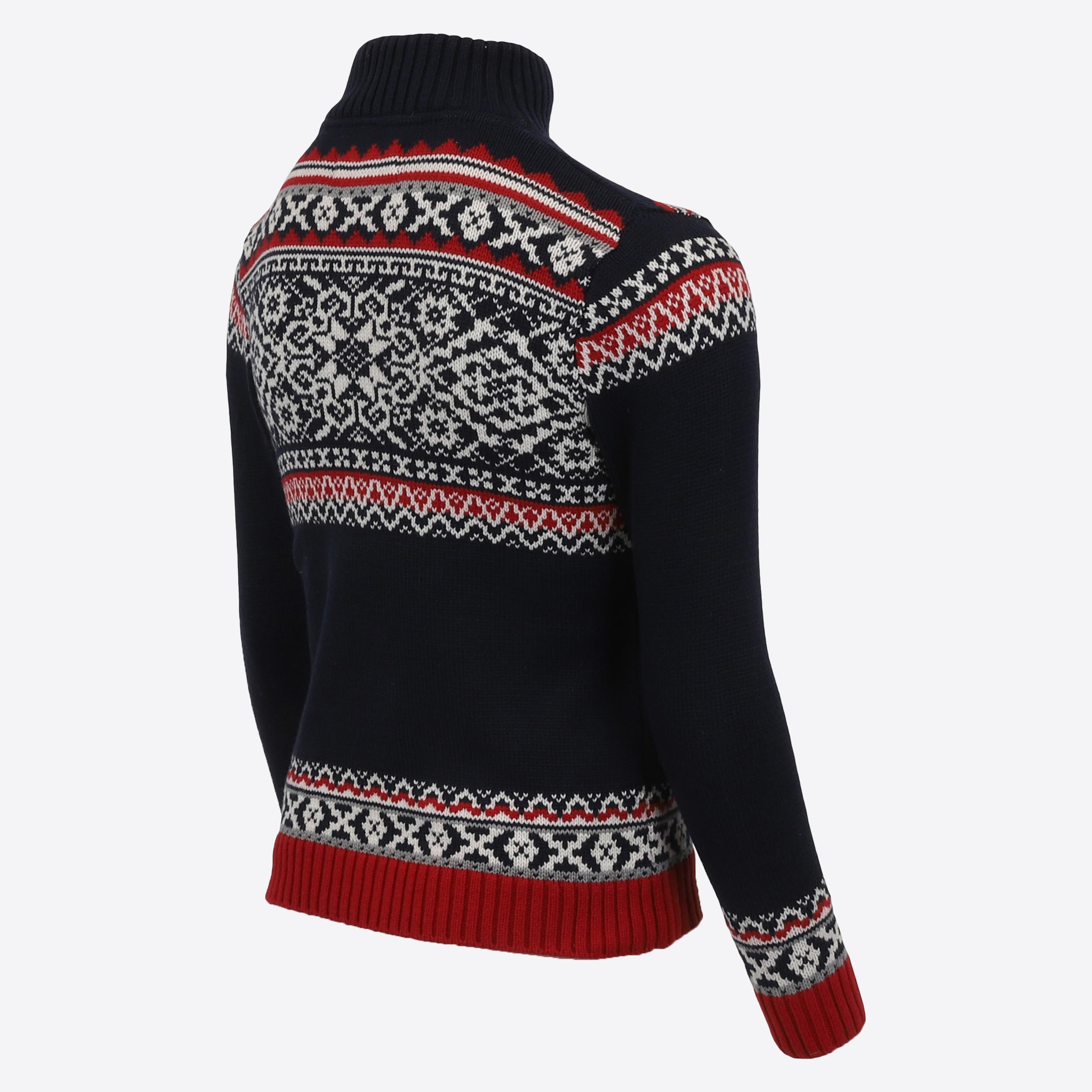 OSLO barna-peysa með norsku mynstri