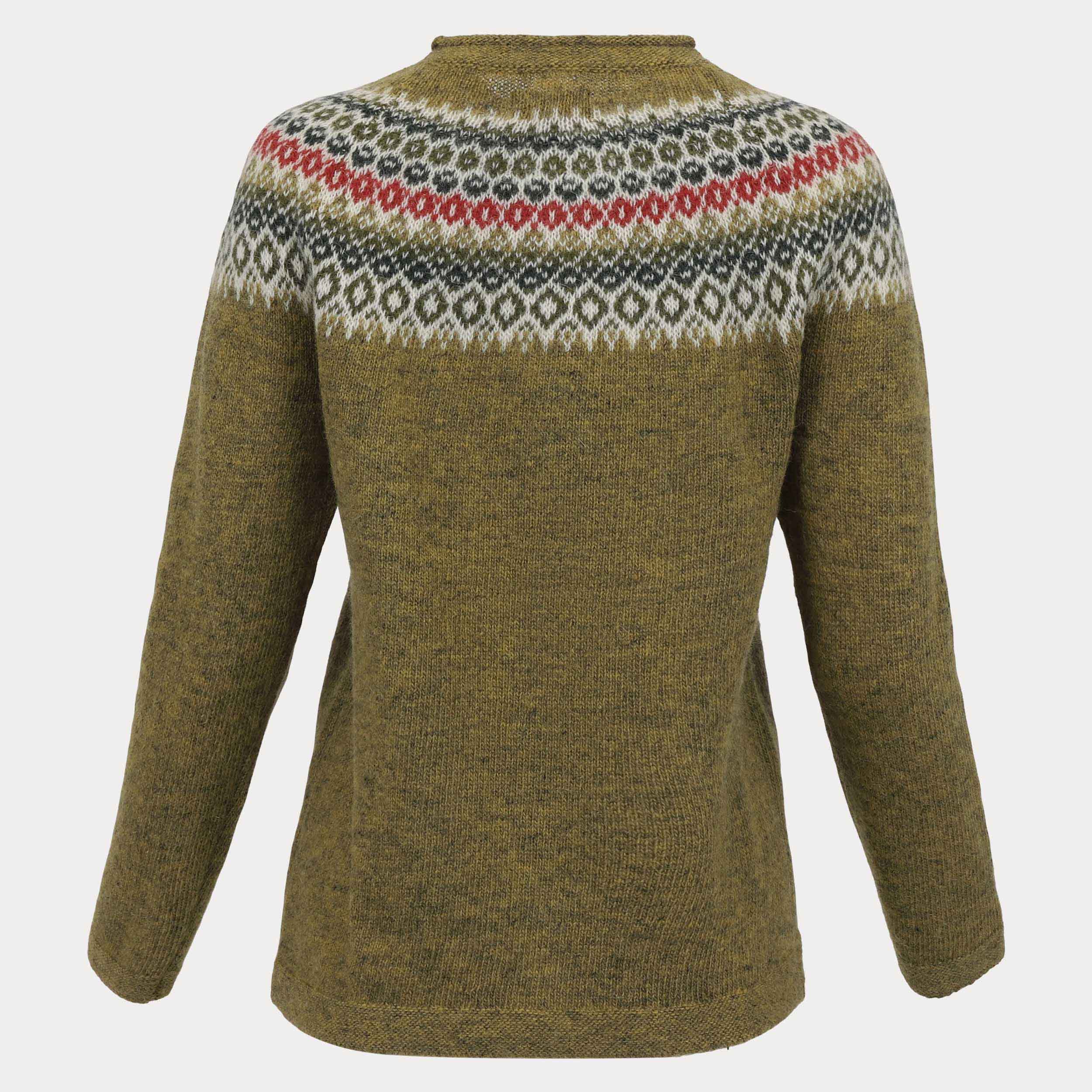 Fagradalsfjall hneppt íslensk ullarpeysa kvennasnið