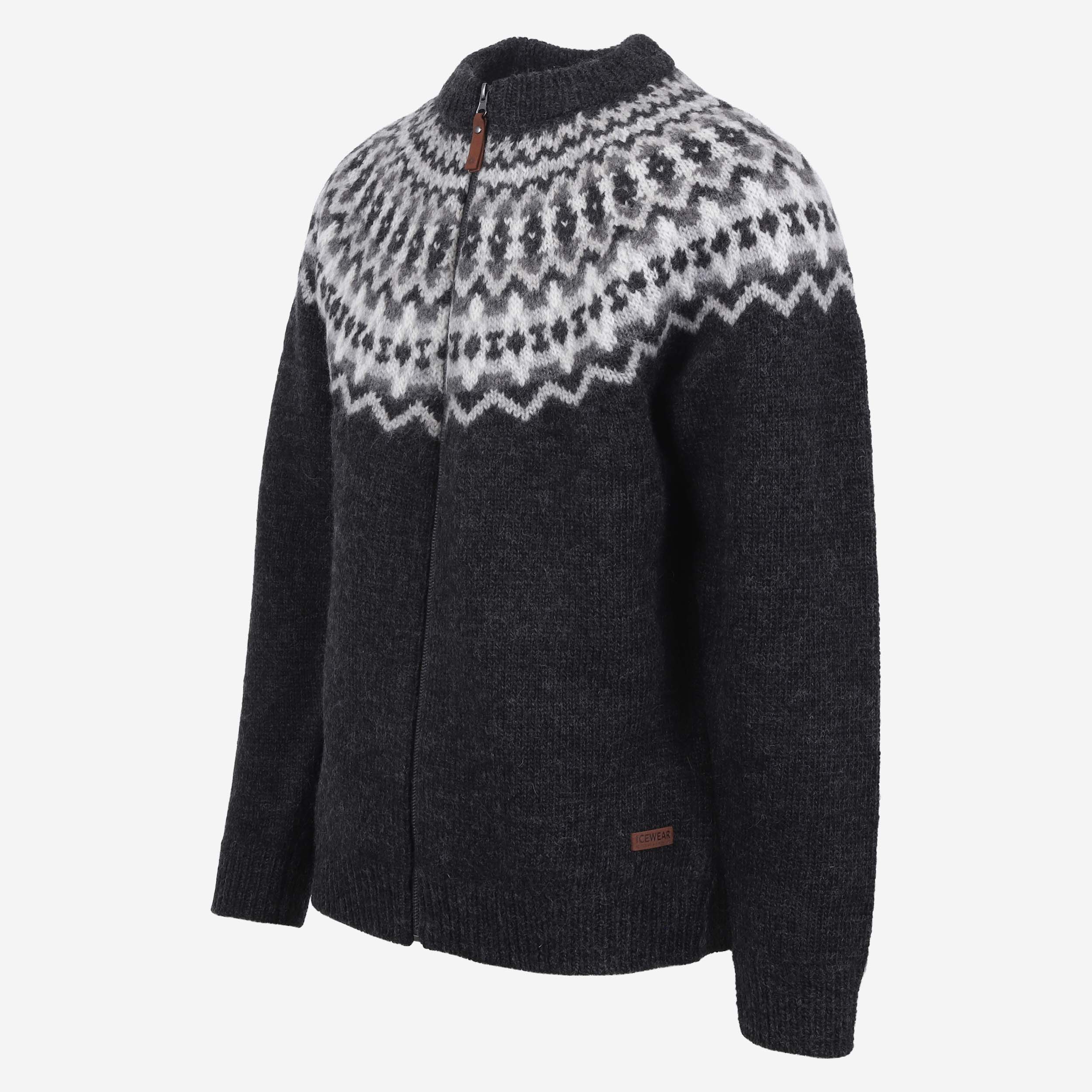 Snorralaug Wollstrickjacke mit Reissverschluss