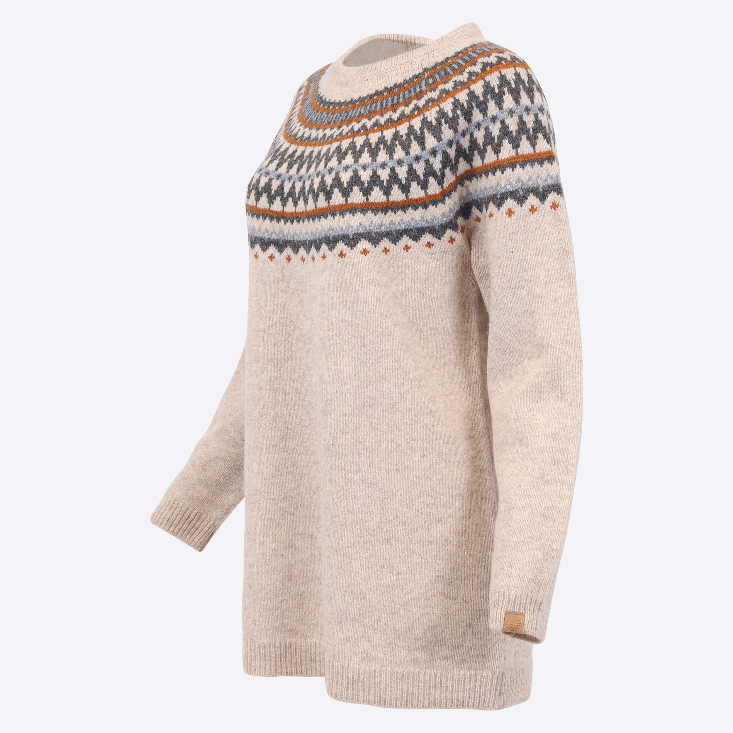 Dyngjufjöll long wool Nordic sweater 