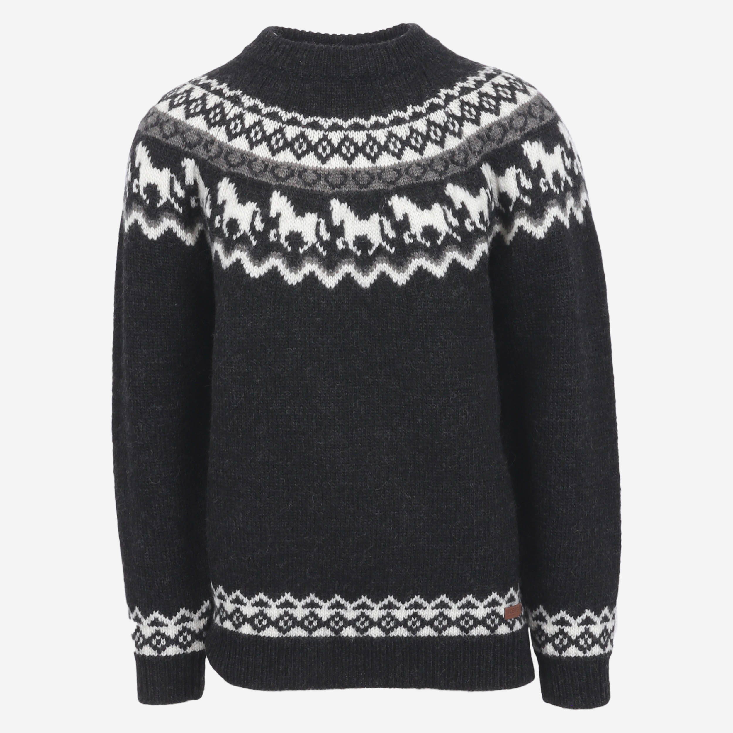 Sleipnir Pferd Muster Wollpullover 
