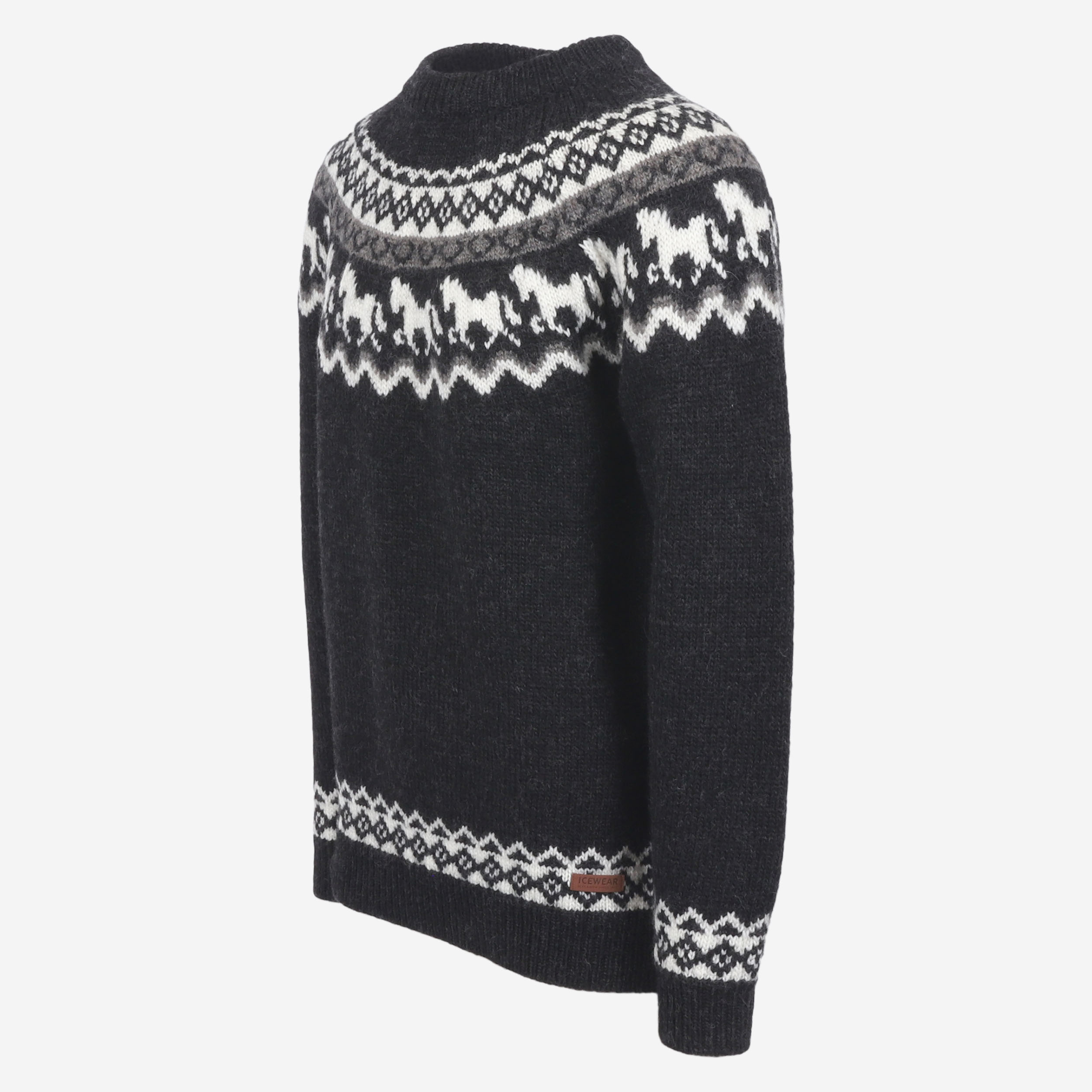 Sleipnir Pferd Muster Wollpullover 