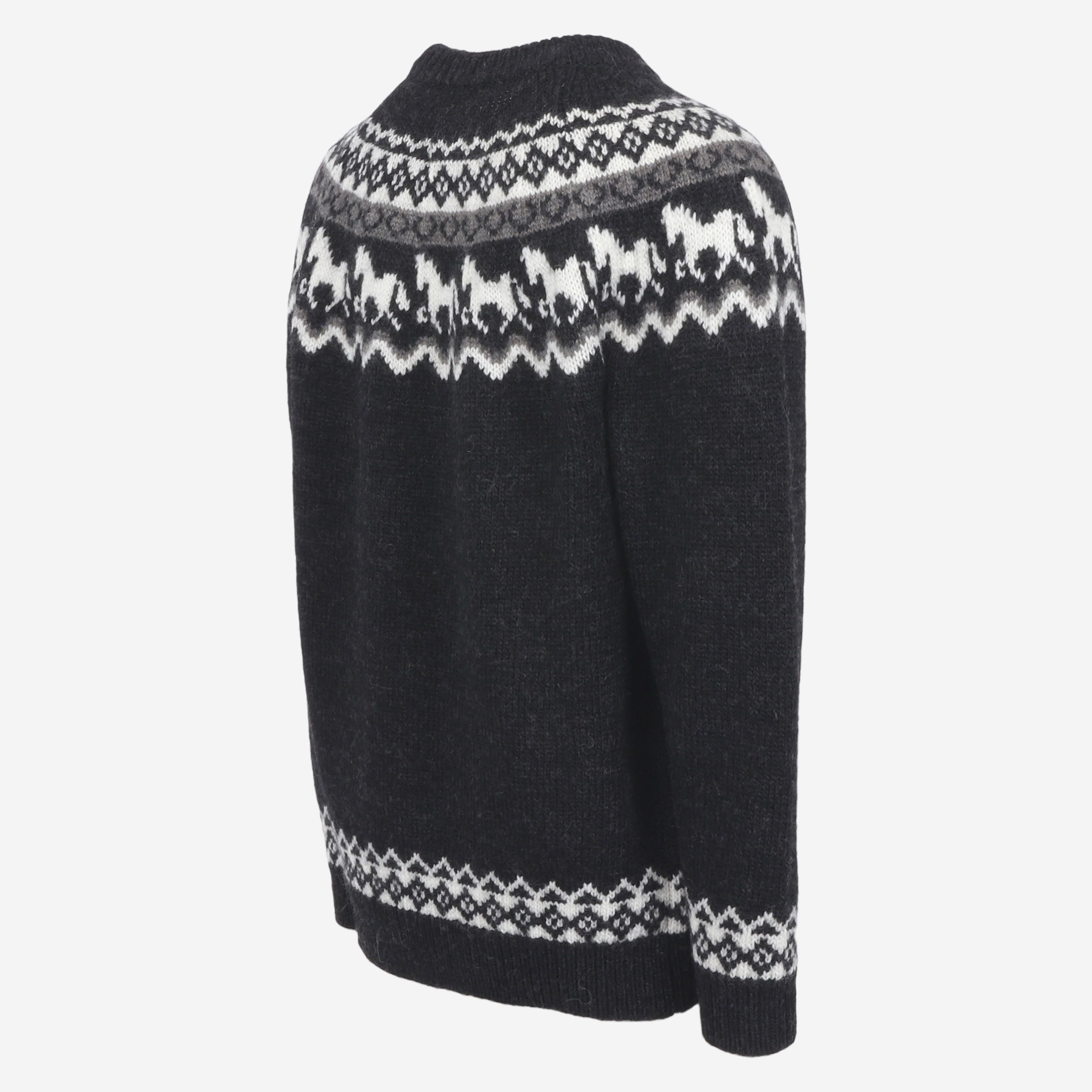 Sleipnir Pferd Muster Wollpullover 