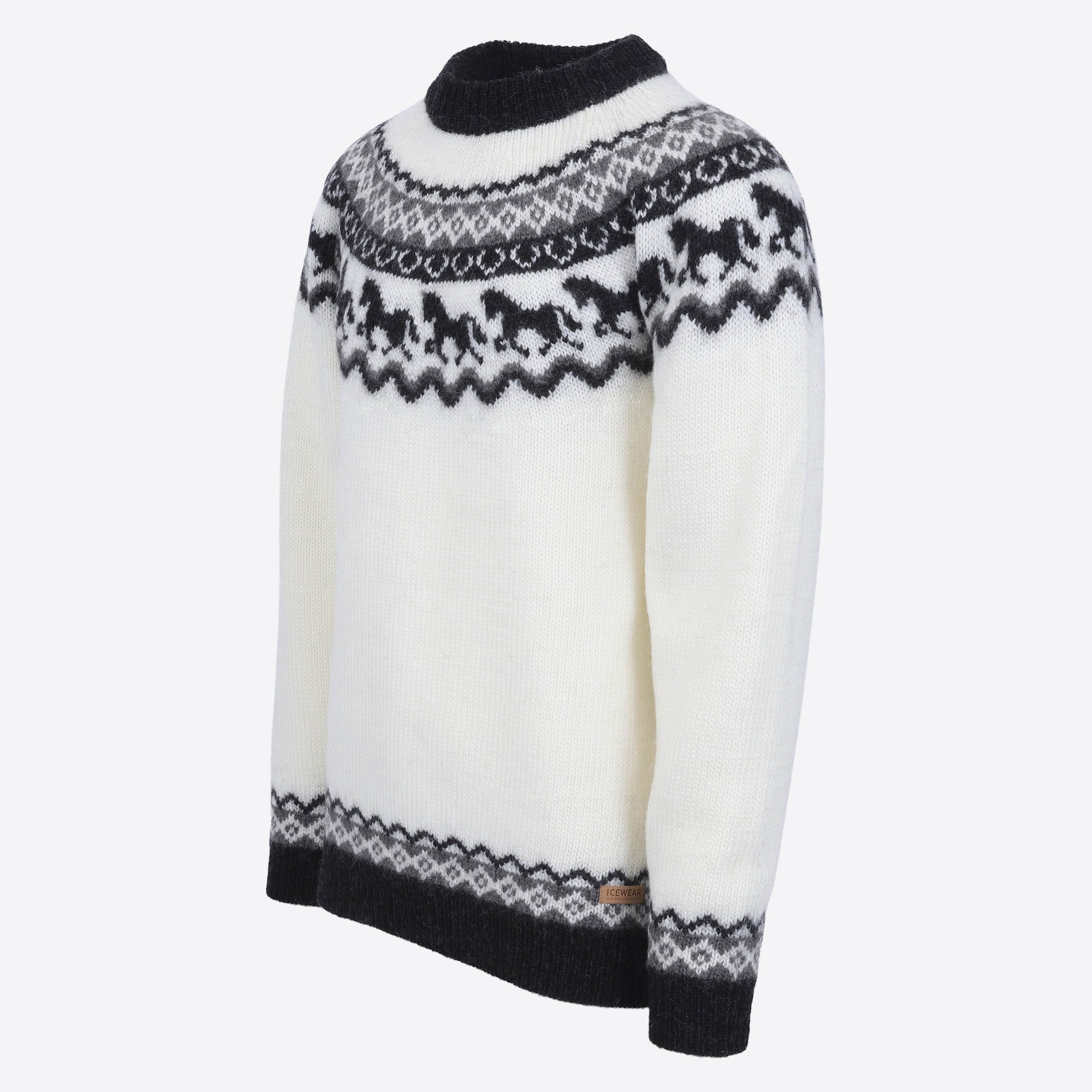Sleipnir horse pattern wool sweater