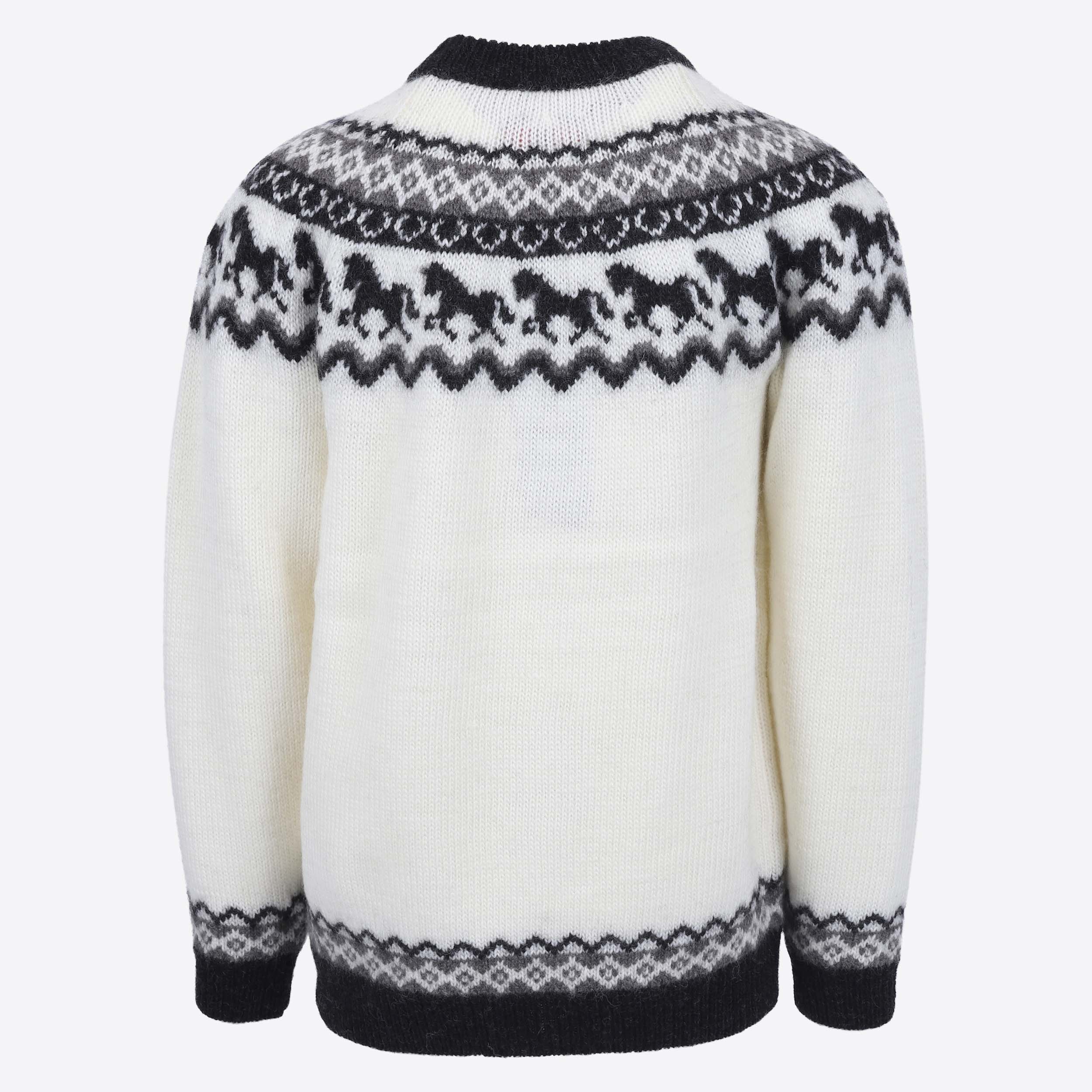Sleipnir horse pattern wool sweater