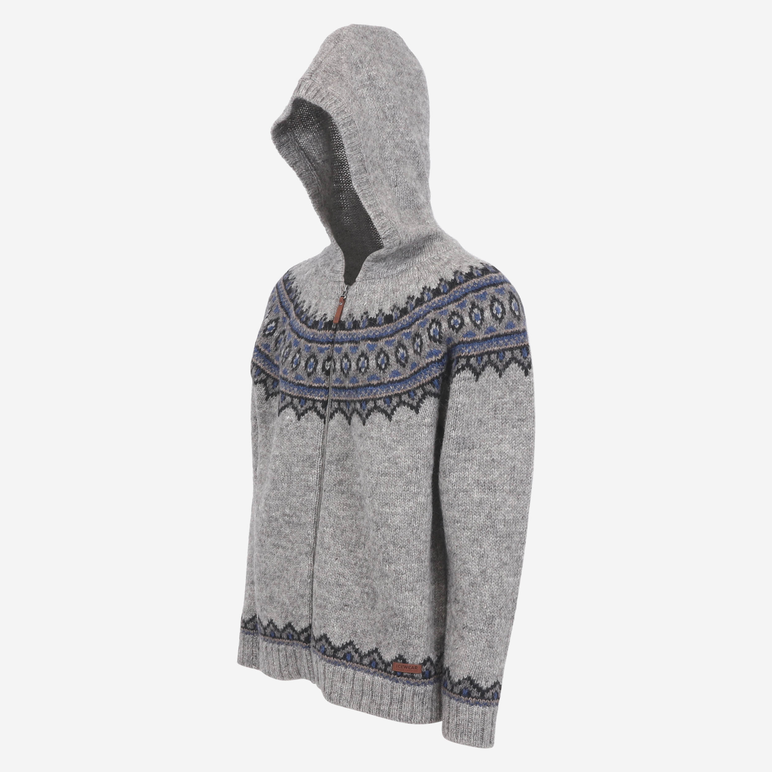 Brynjudalur Icelandic wool knitted hooded sweater