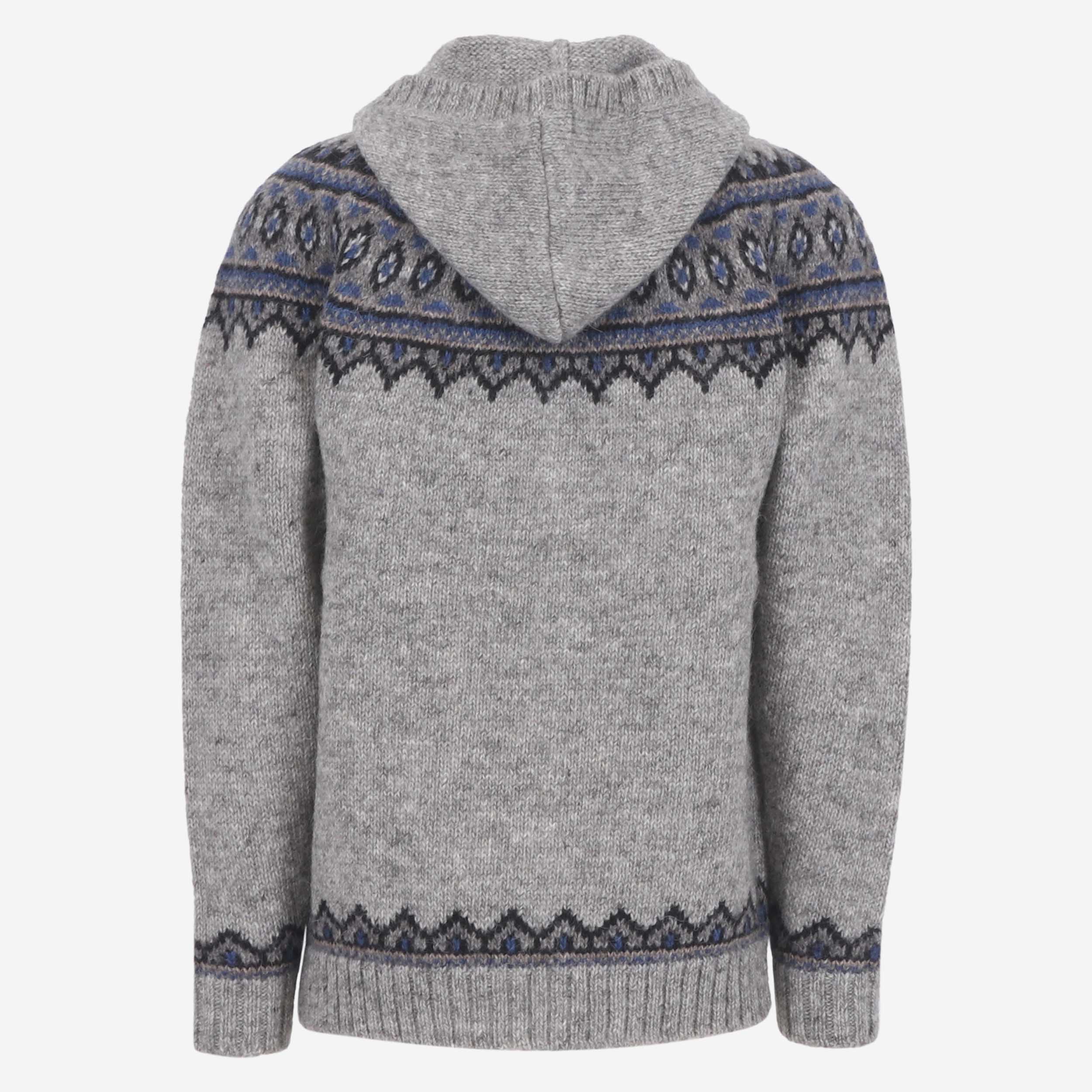 Brynjudalur Icelandic wool knitted hooded sweater