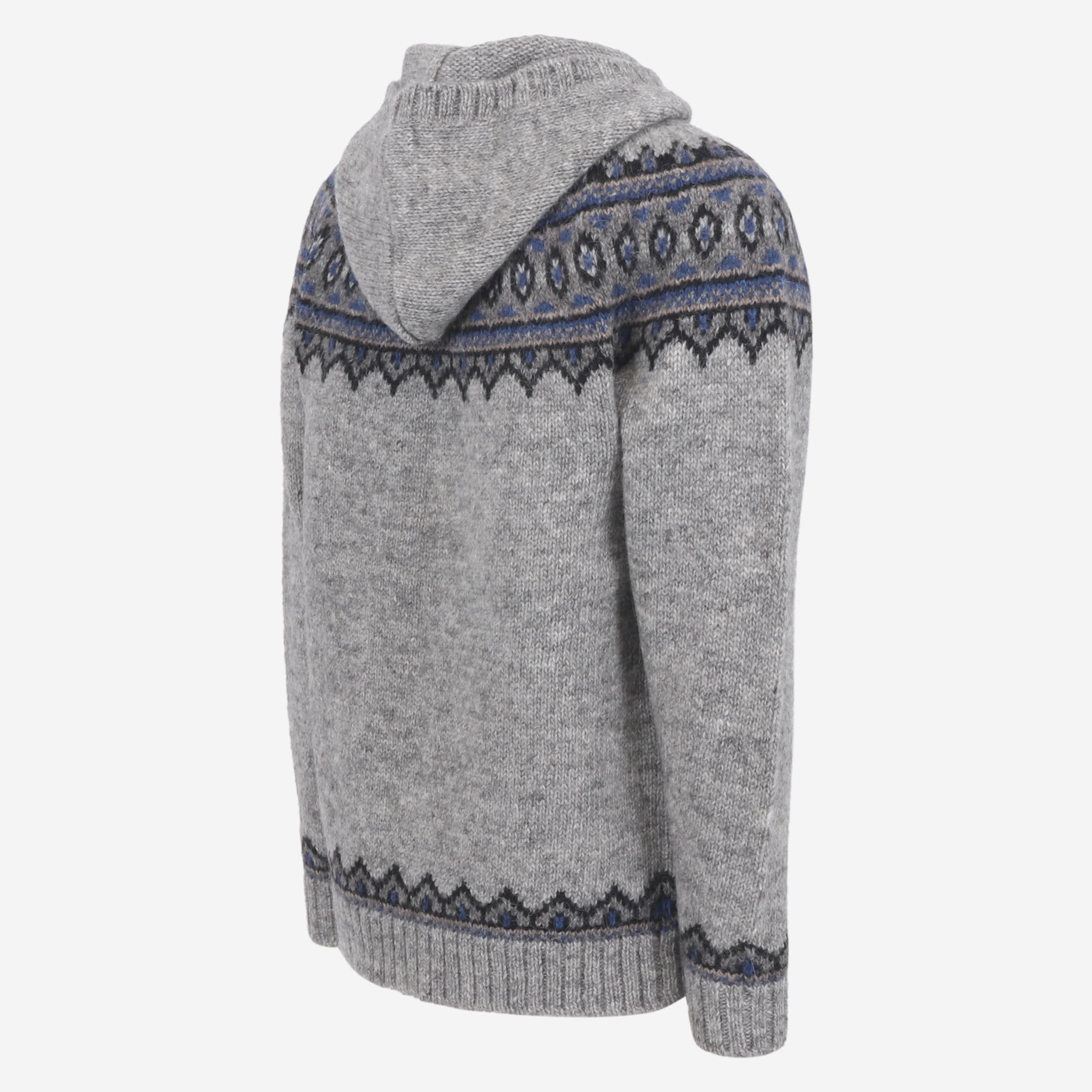 Brynjudalur Icelandic wool knitted hooded sweater