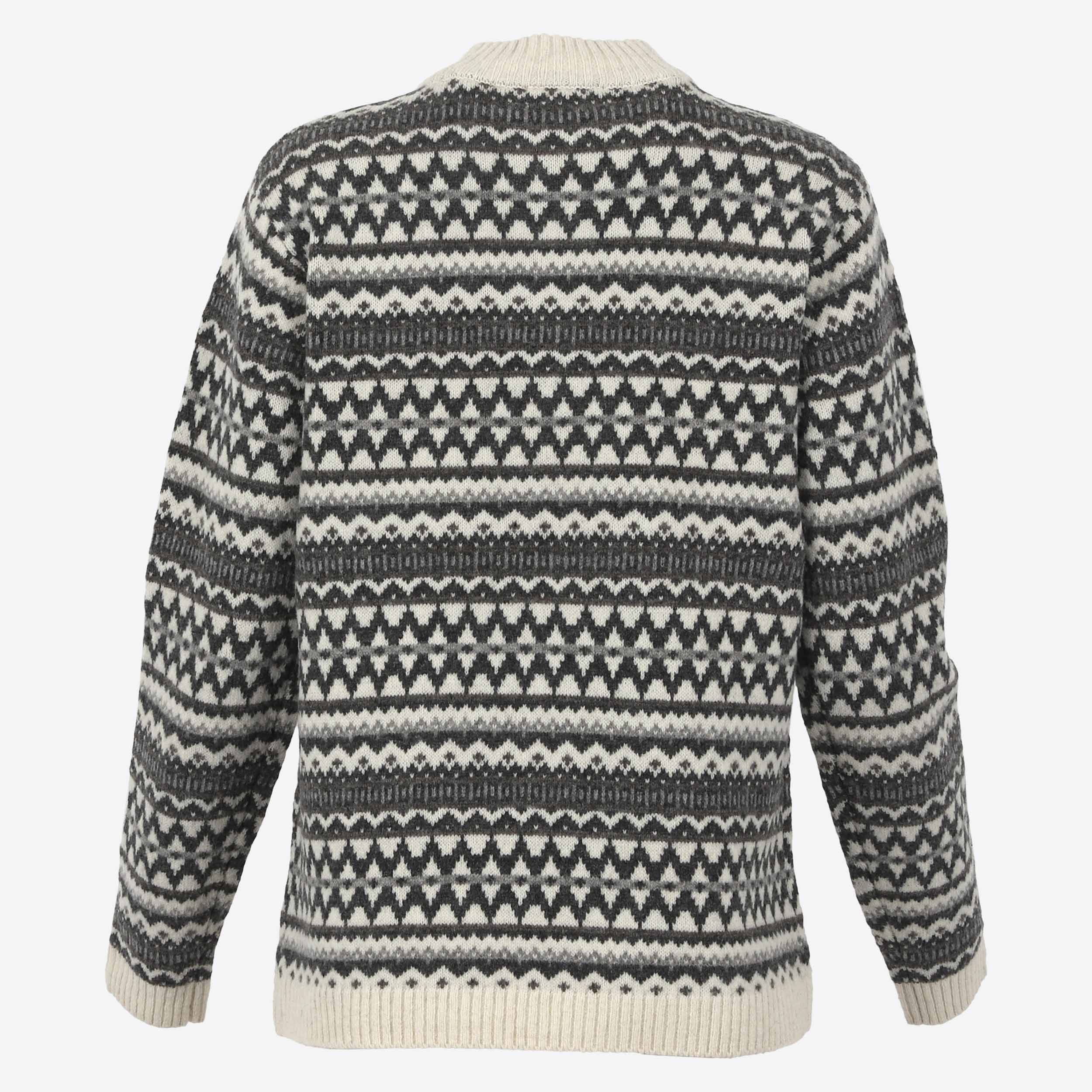 Pull en laine à motifs nordiques traditionnels Miðfjall