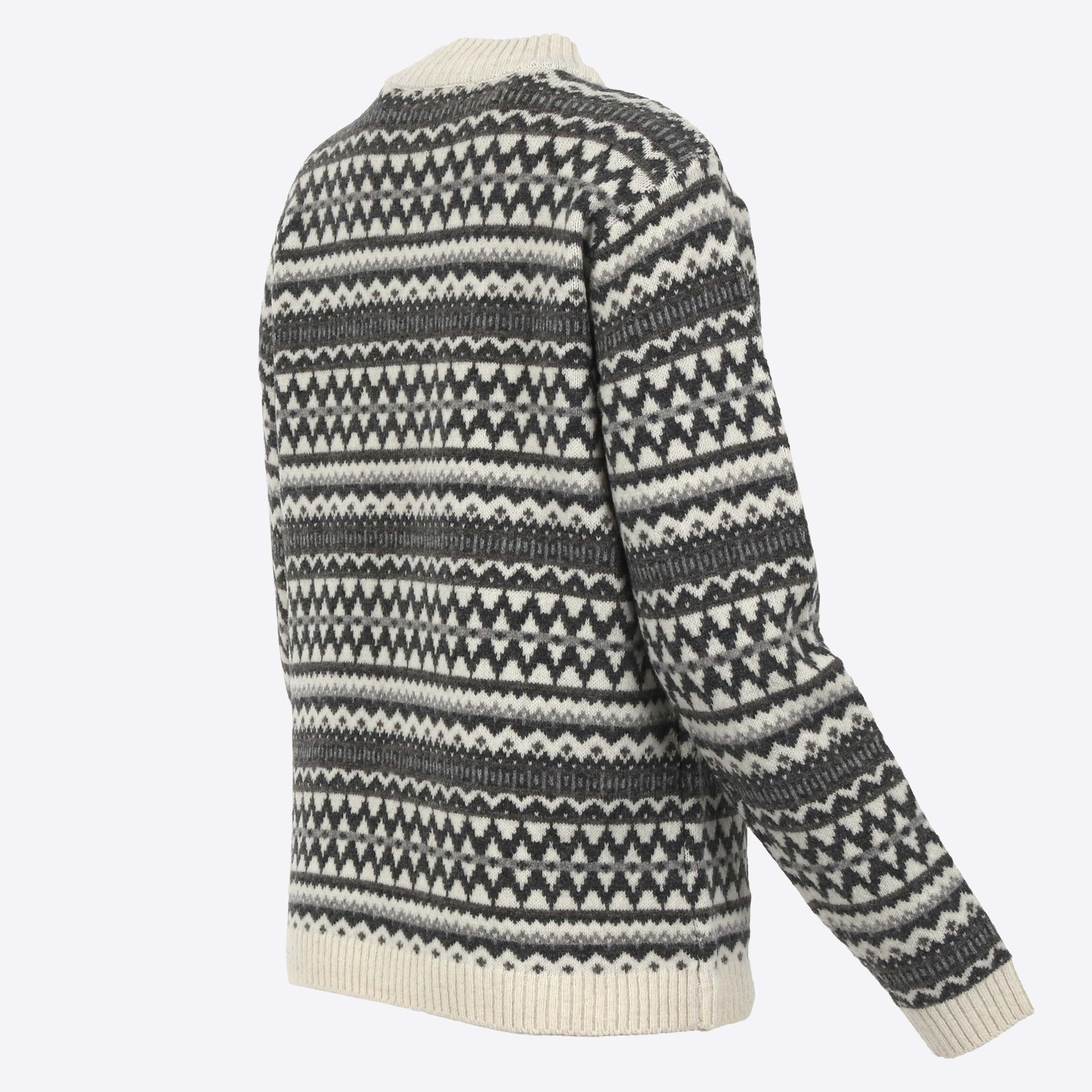 Pull en laine à motifs nordiques traditionnels Miðfjall