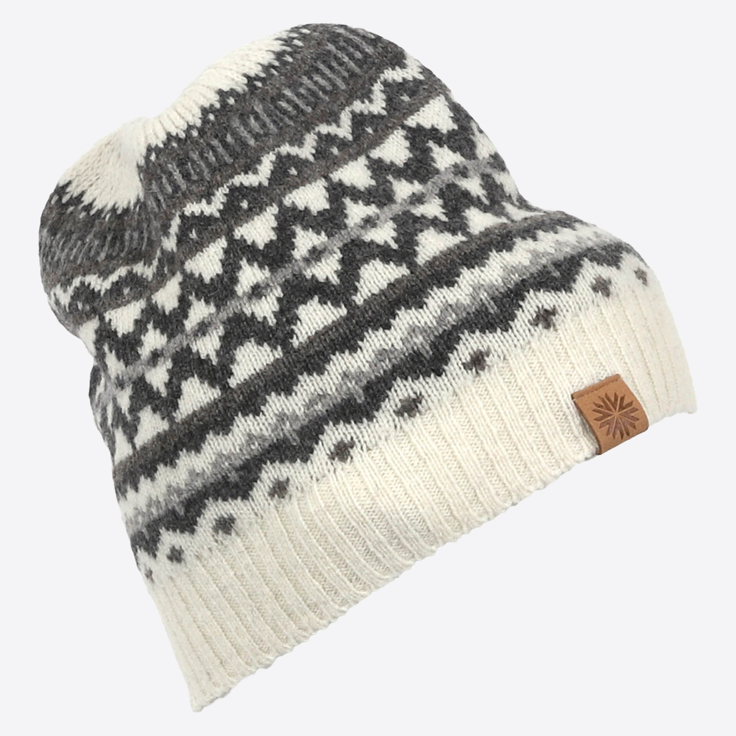 Bonnet de laine à motifs nordiques traditionnels Miðfjall