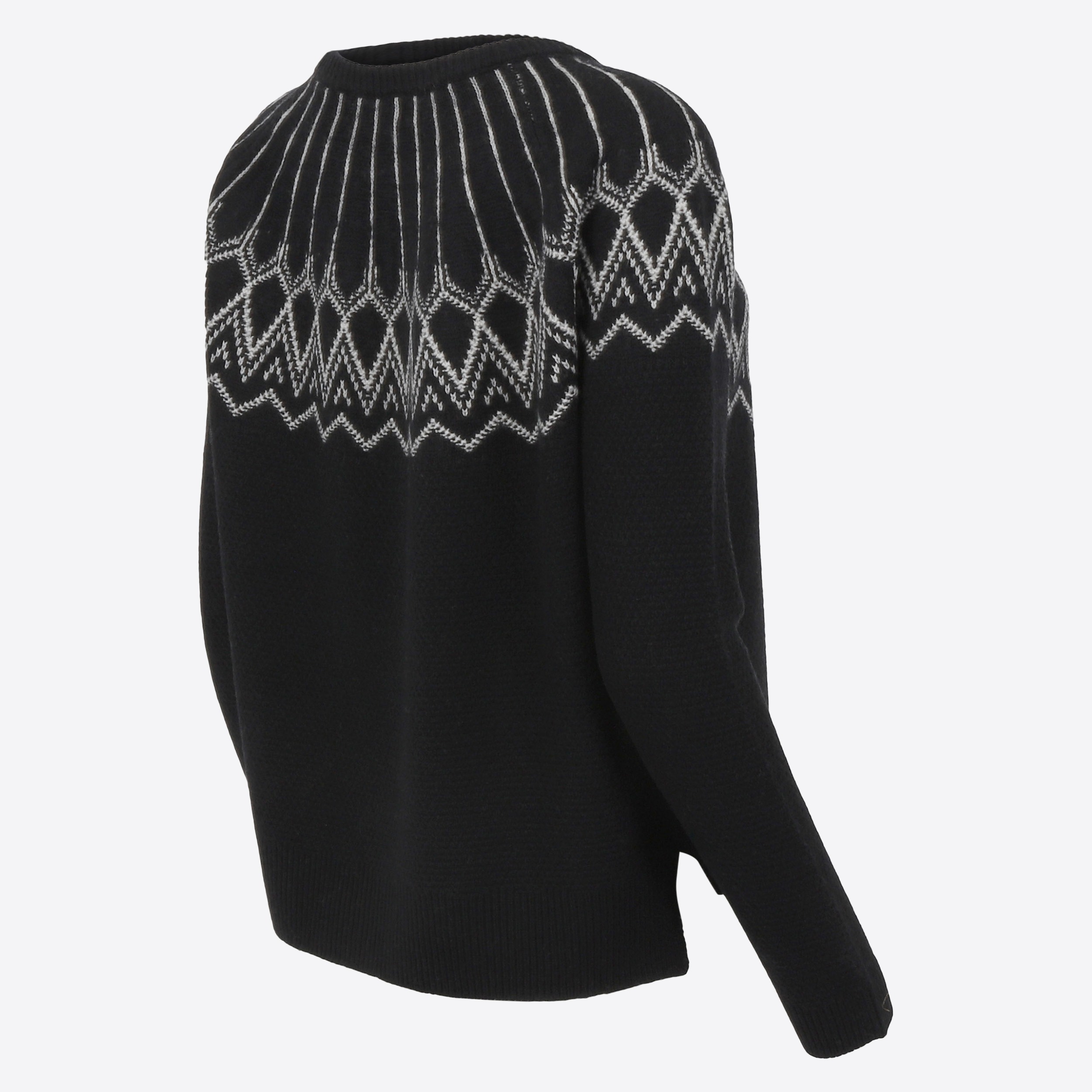 Skaftafell merínó peysa með norrænu mynstri