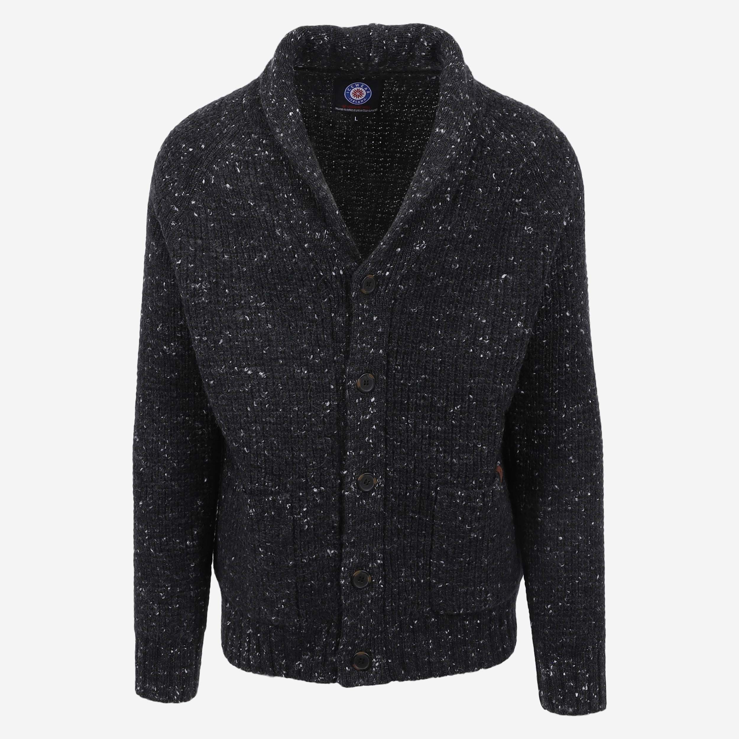 Hraunhóll lambswool cardigan sweater 