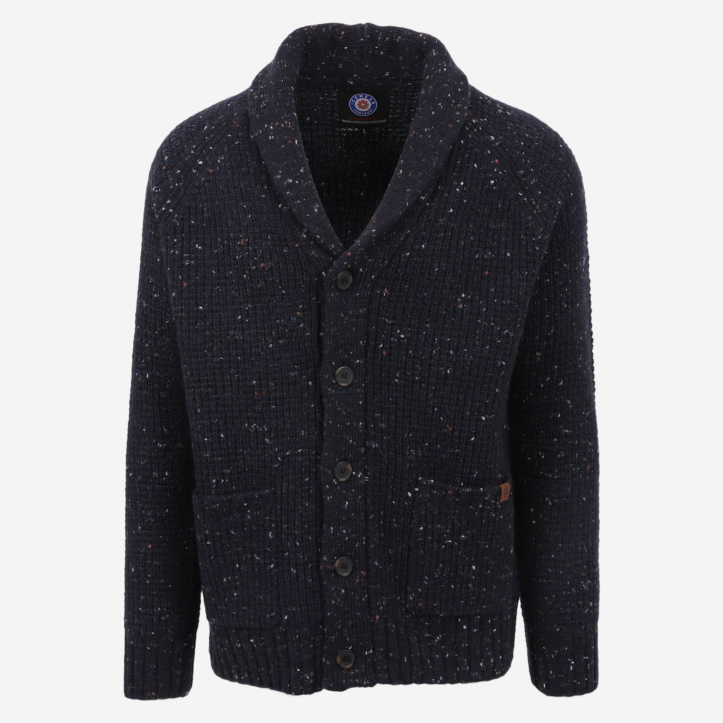 Hraunhóll lambswool cardigan sweater 