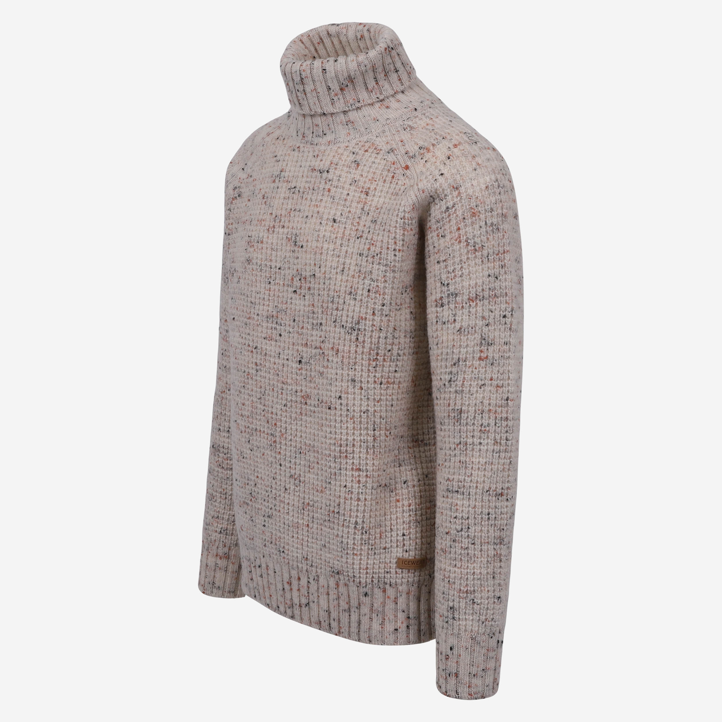 Hraunhóll Rollkragenpullover aus Lammwolle