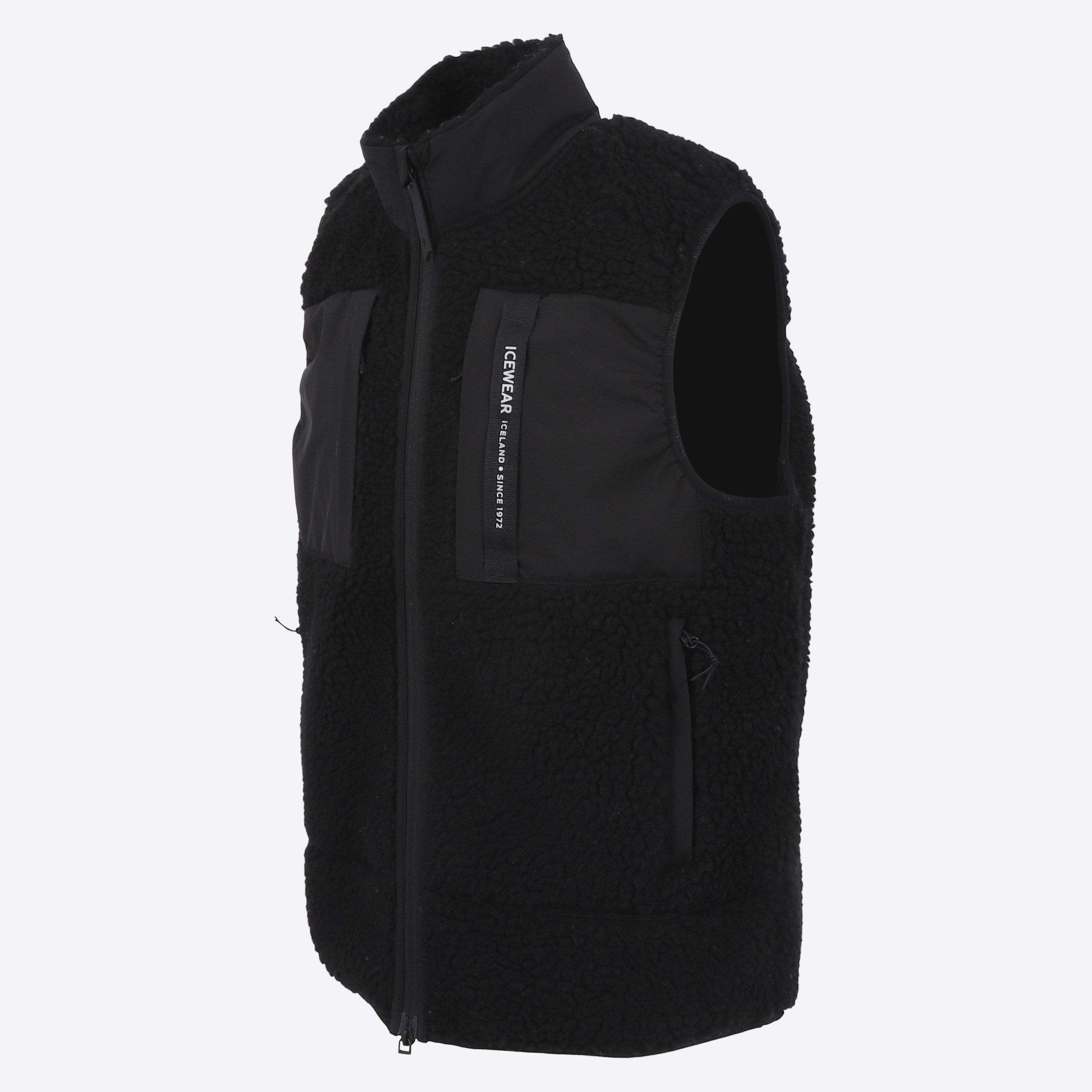 Hergilsey warme Wolle Sherpa Weste 