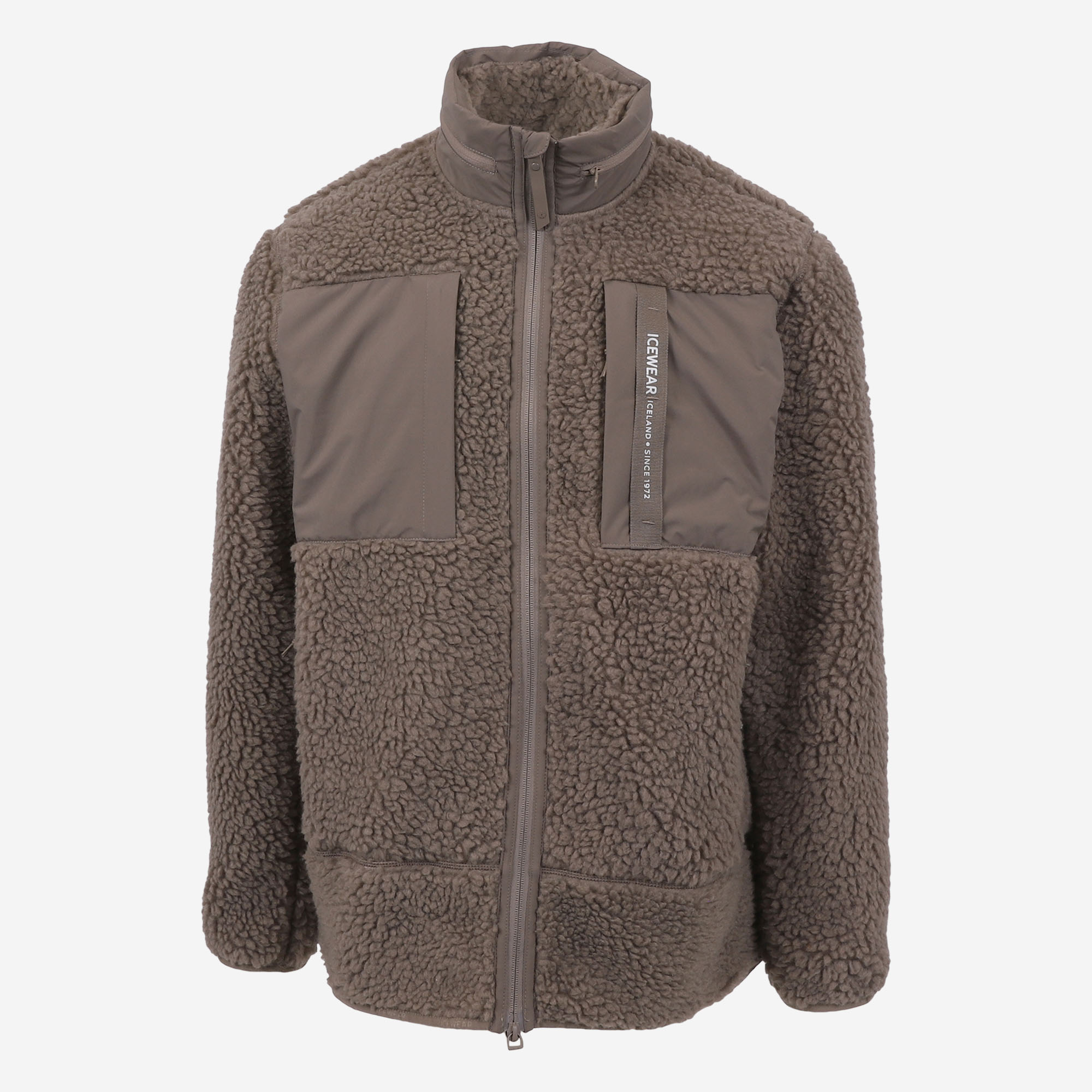 Veste en laine et polaire sherpa Hergilsey