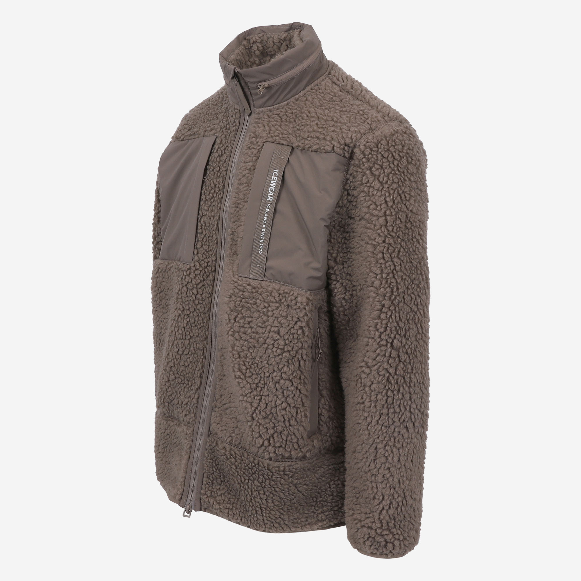 Veste en laine et polaire sherpa Hergilsey